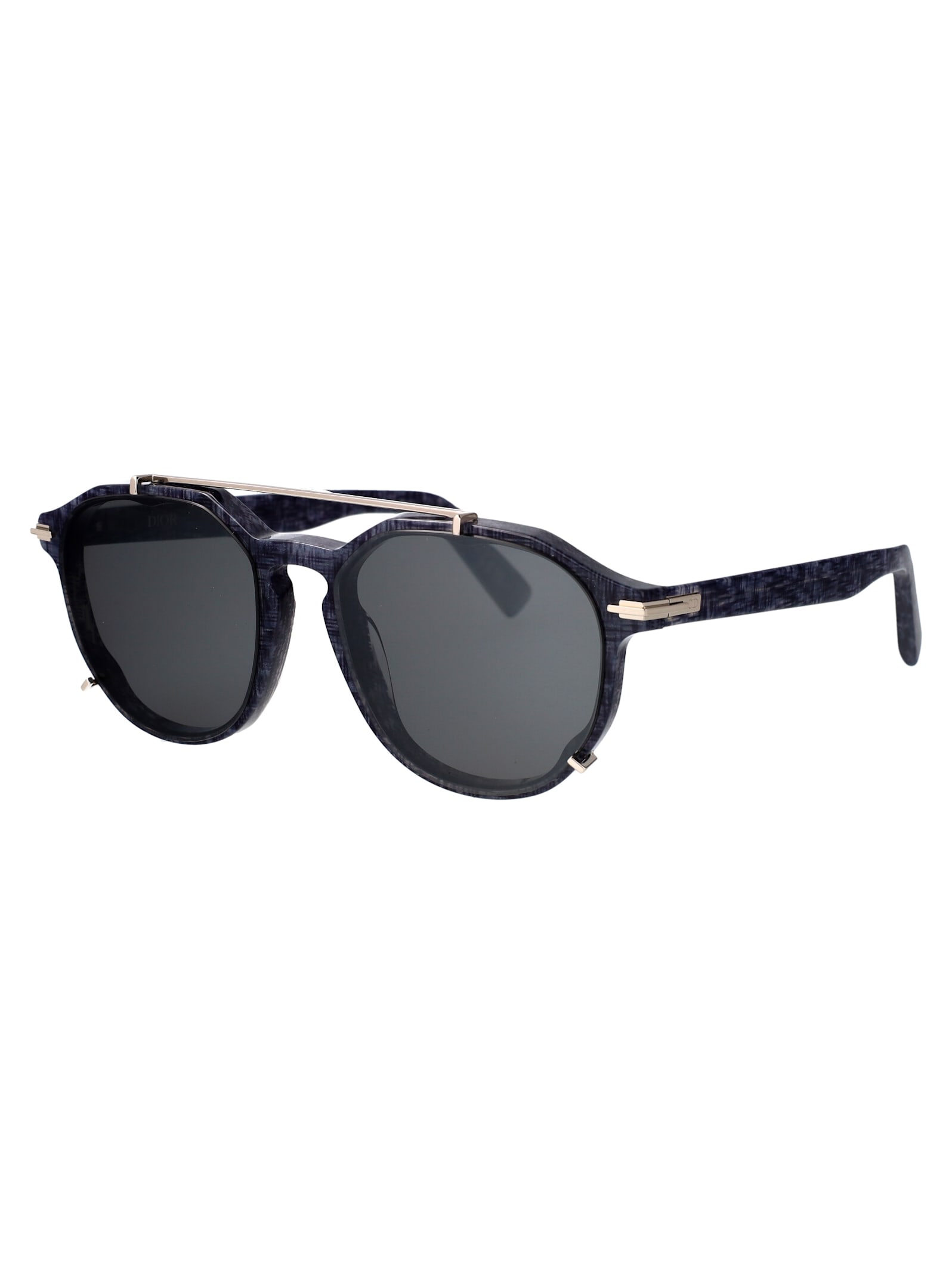 Shop Dior Blacksuit Ri Sunglasses In 30a4 Blue/other / Smoke Mirror