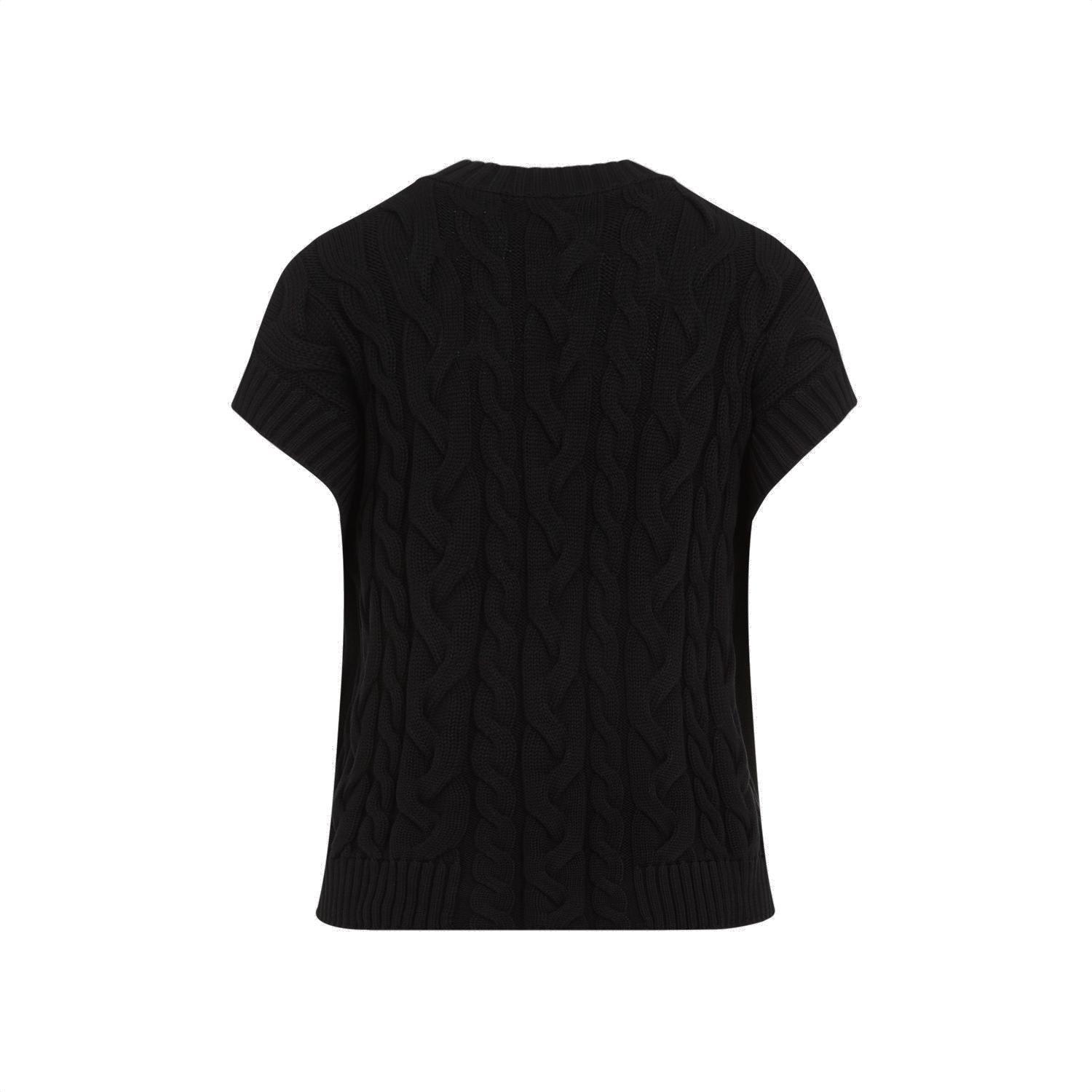 Shop 's Max Mara Crewneck Short-sleeved Jumper In Black