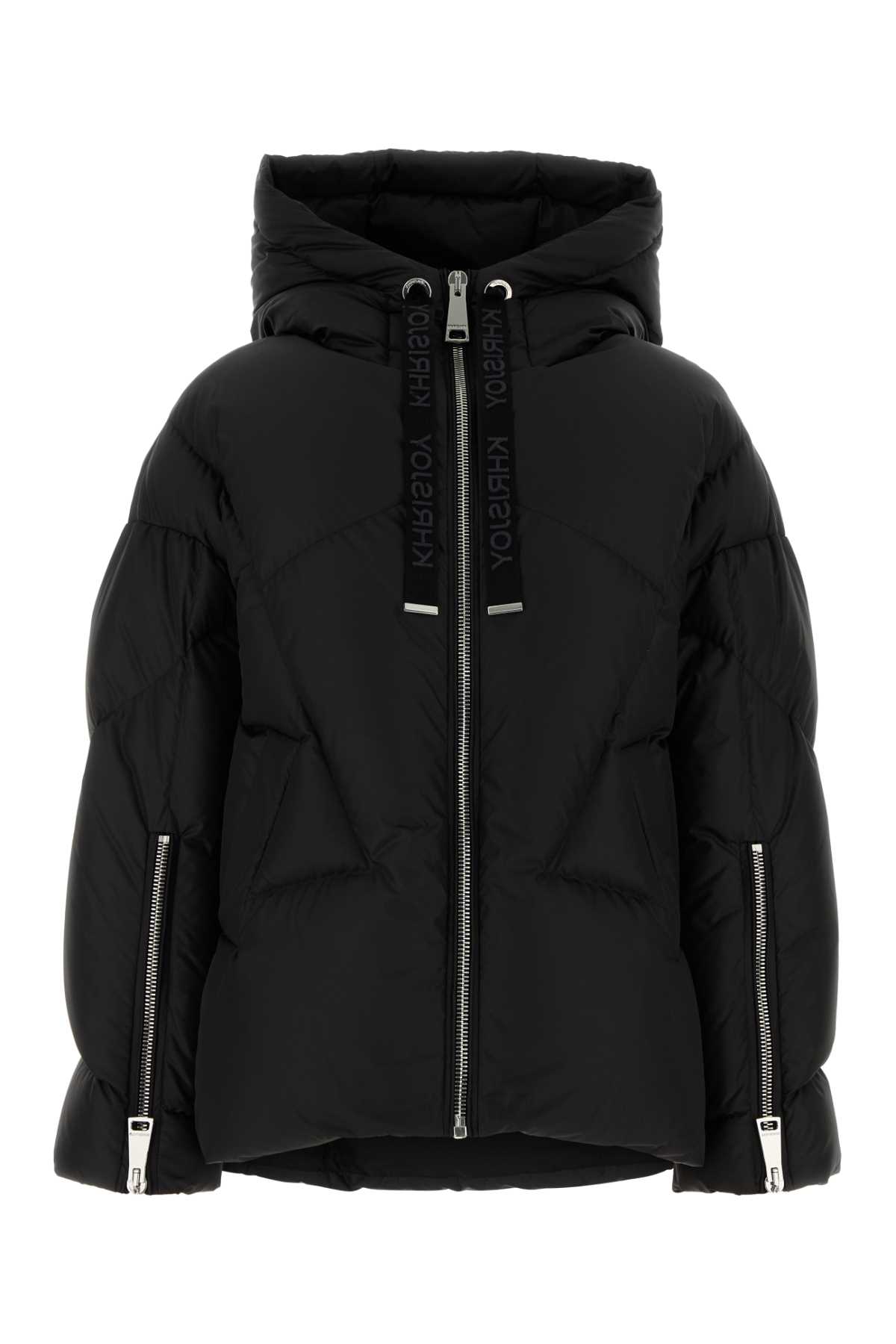 Khrisjoy Women Black Polyester Blend Milano Down Jacket In Black