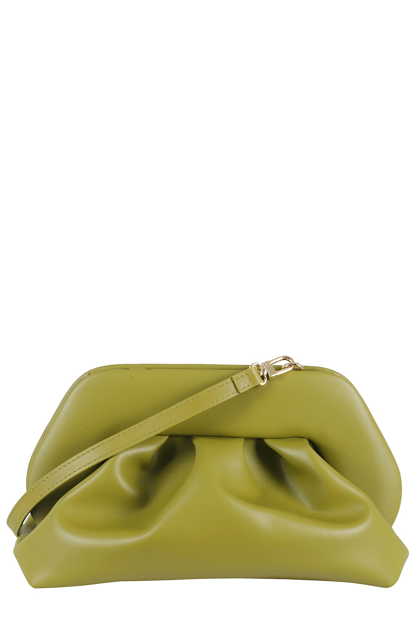 Themoirè Tia Gathered Clutch Bag In Green