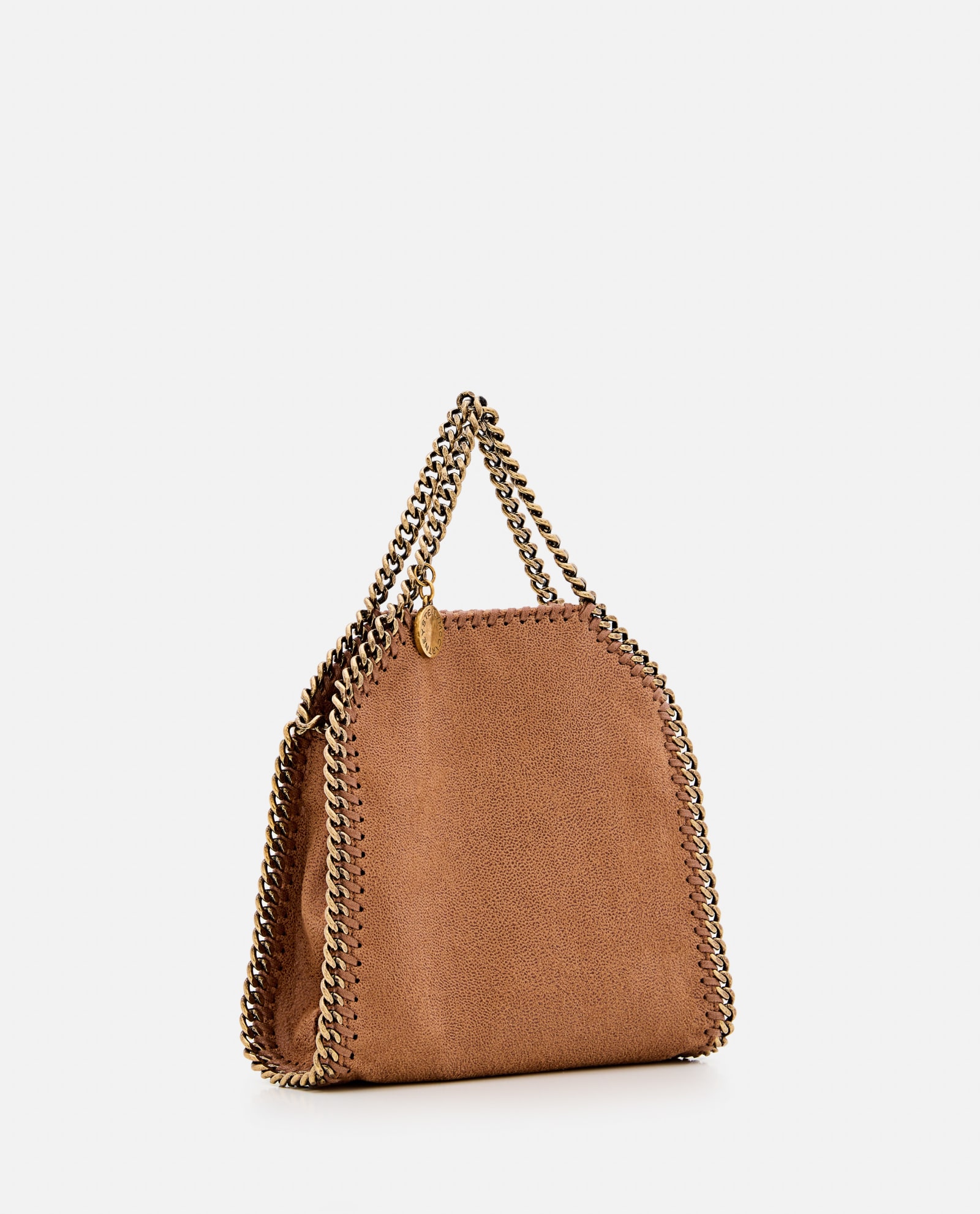 Shop Stella Mccartney Tiny Eco Shaggy Deer Tote Bag In Brown