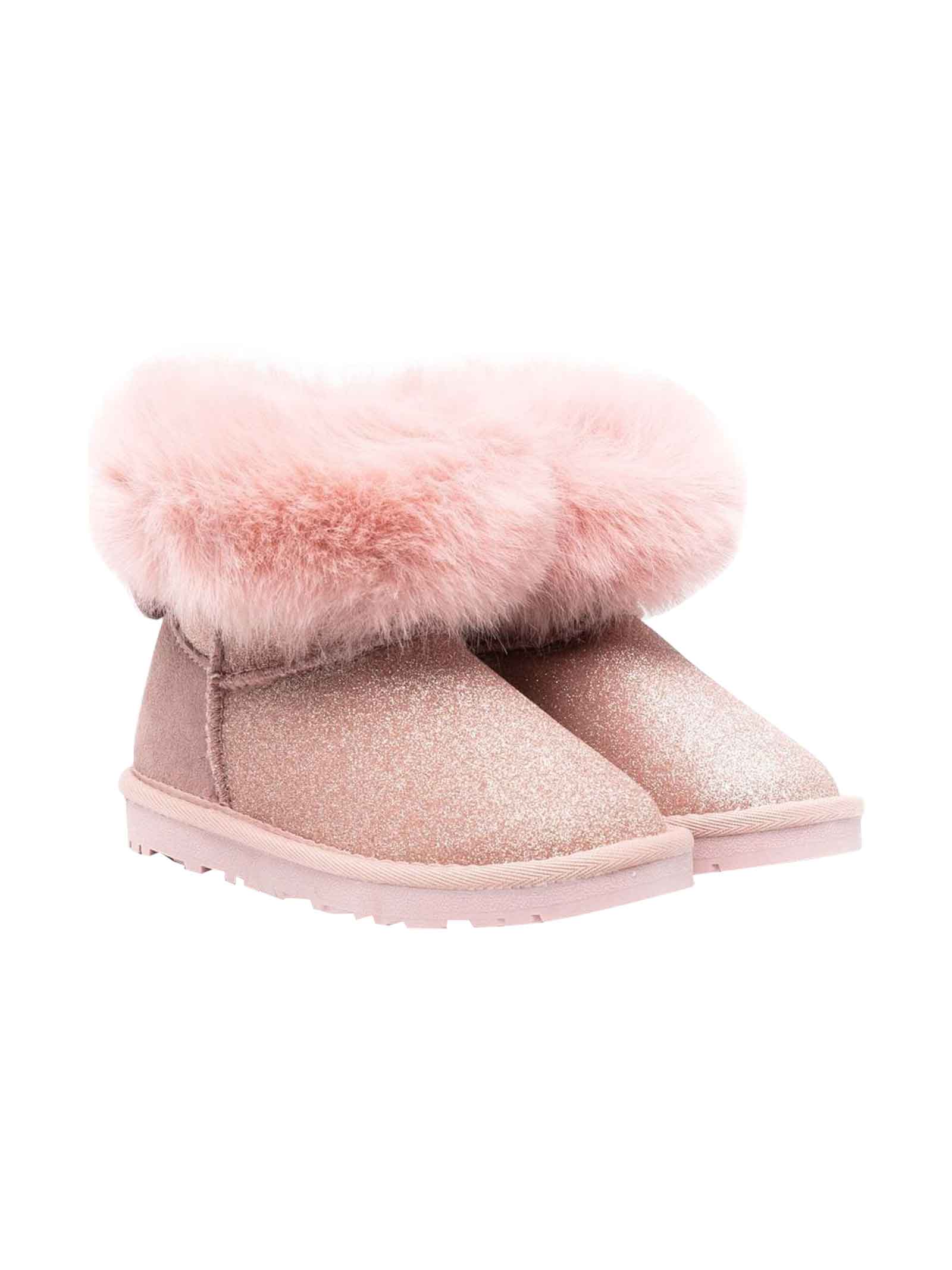 Monnalisa Pink Ankle Boots