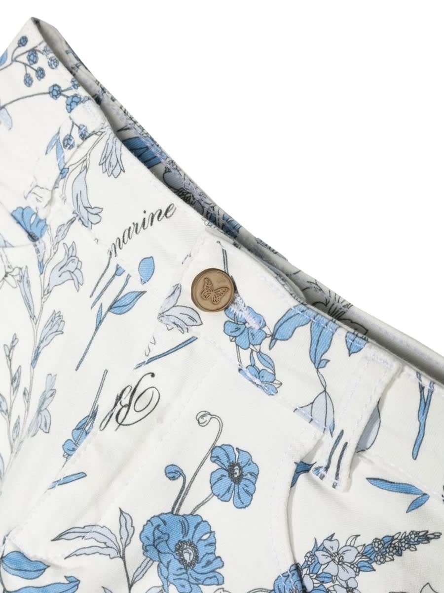 Miss Blumarine Floral Print Shorts In Multicolour