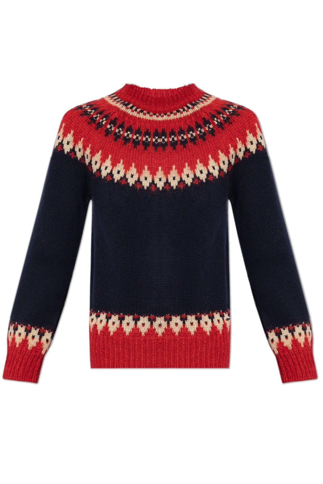 Shop Dsquared2 Pattern Intarsia-knit Striped Jumper In Multicolour