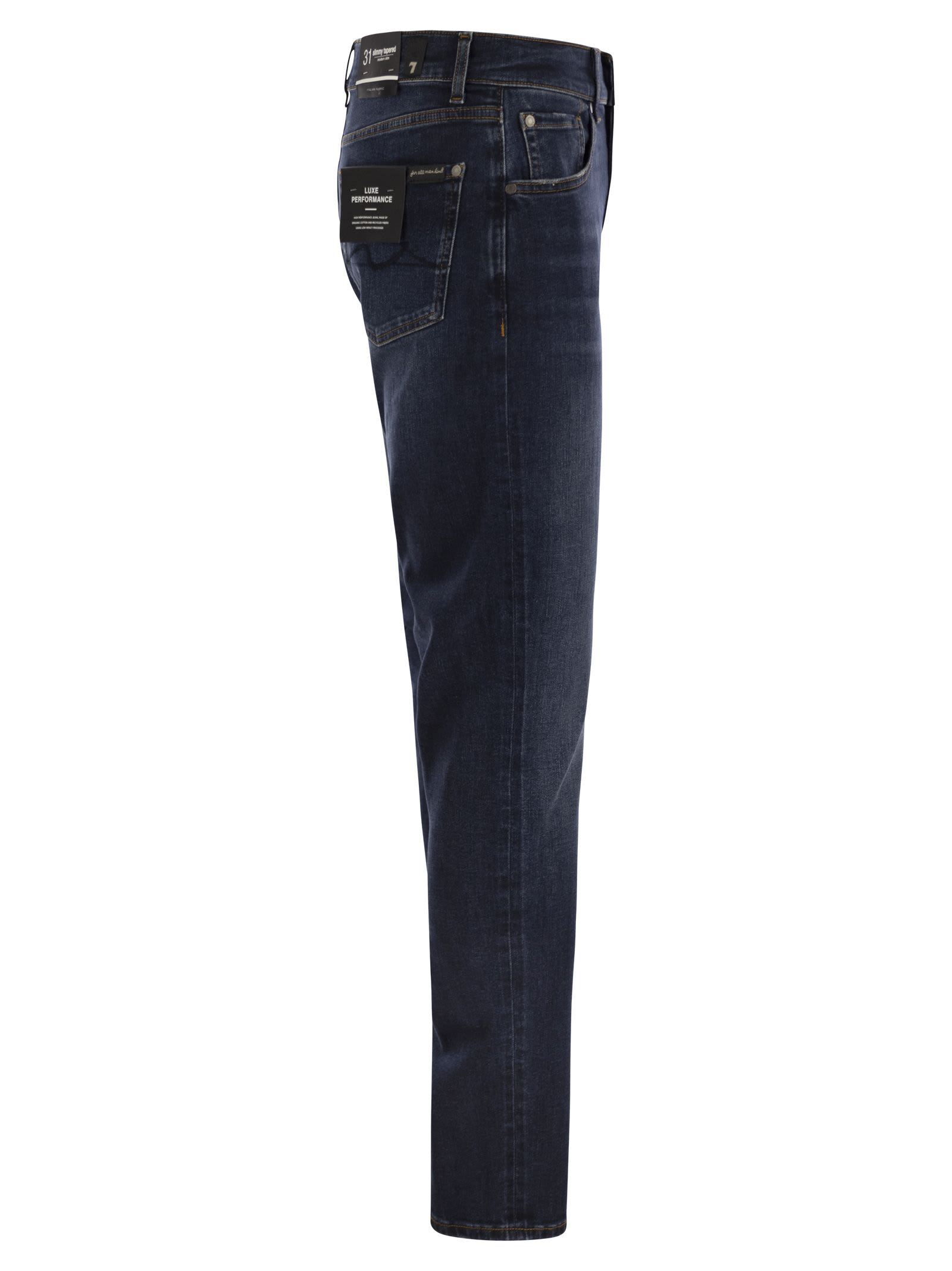 7 FOR ALL MANKIND SLIMMY TAPERED ALTO - MID-RISE SKINNY JEANS