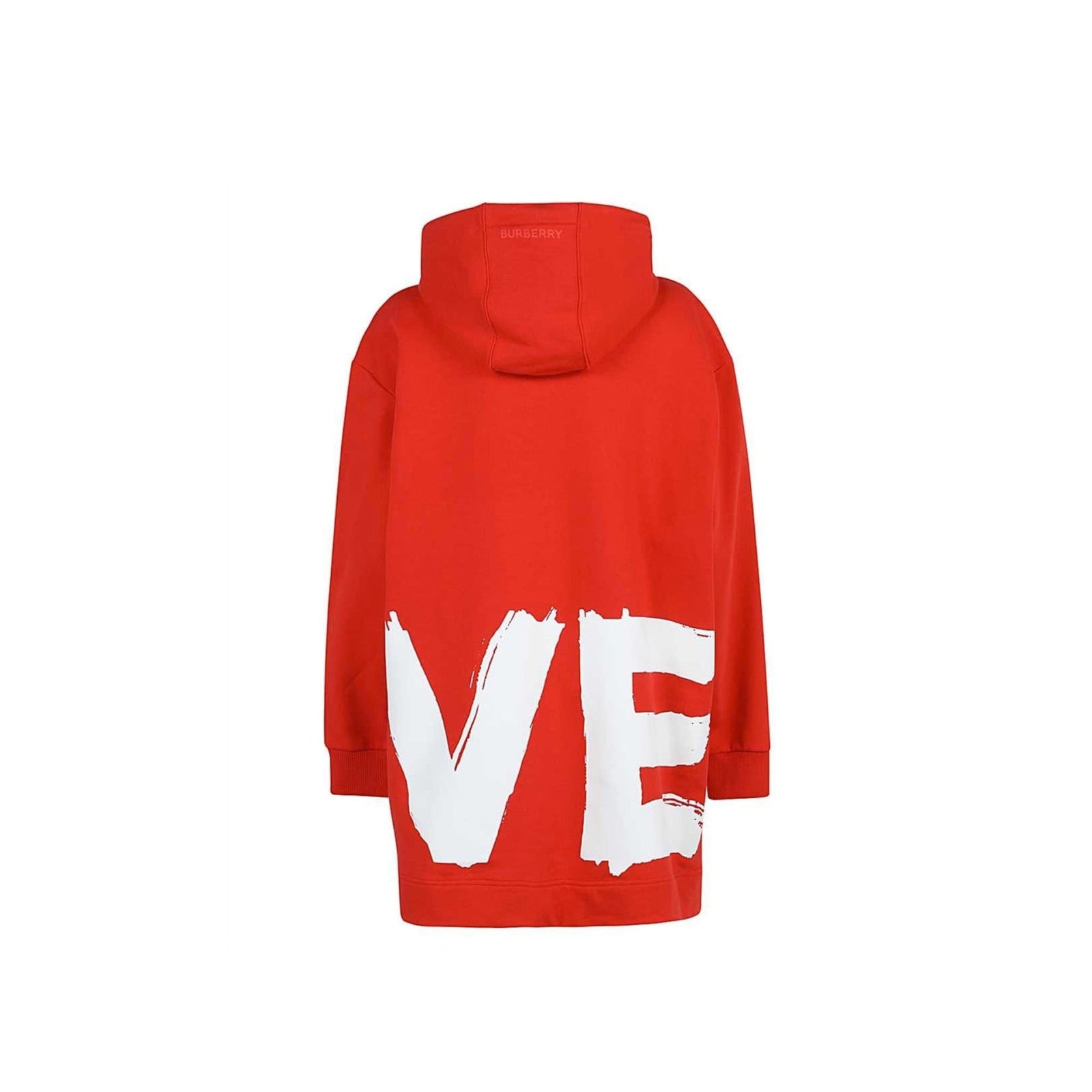 Shop Burberry Aurore Love Hooded Sweatshirt In Red