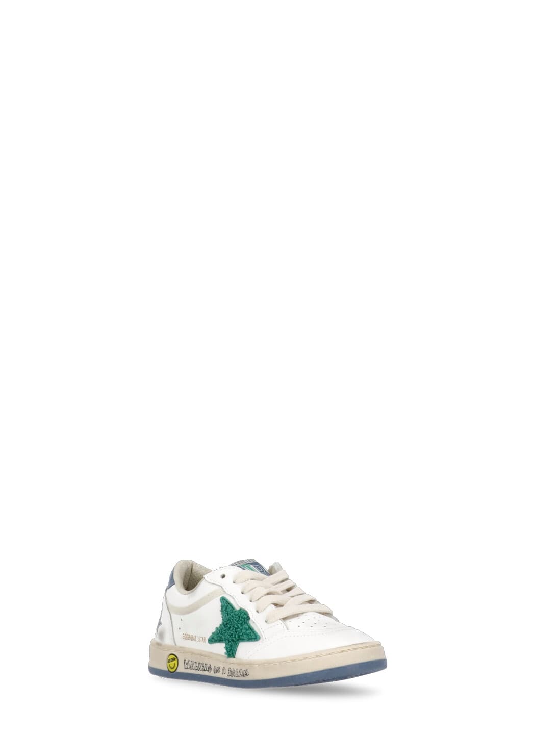 Golden Goose 'ball Star' Leather Sneakers Kids In White