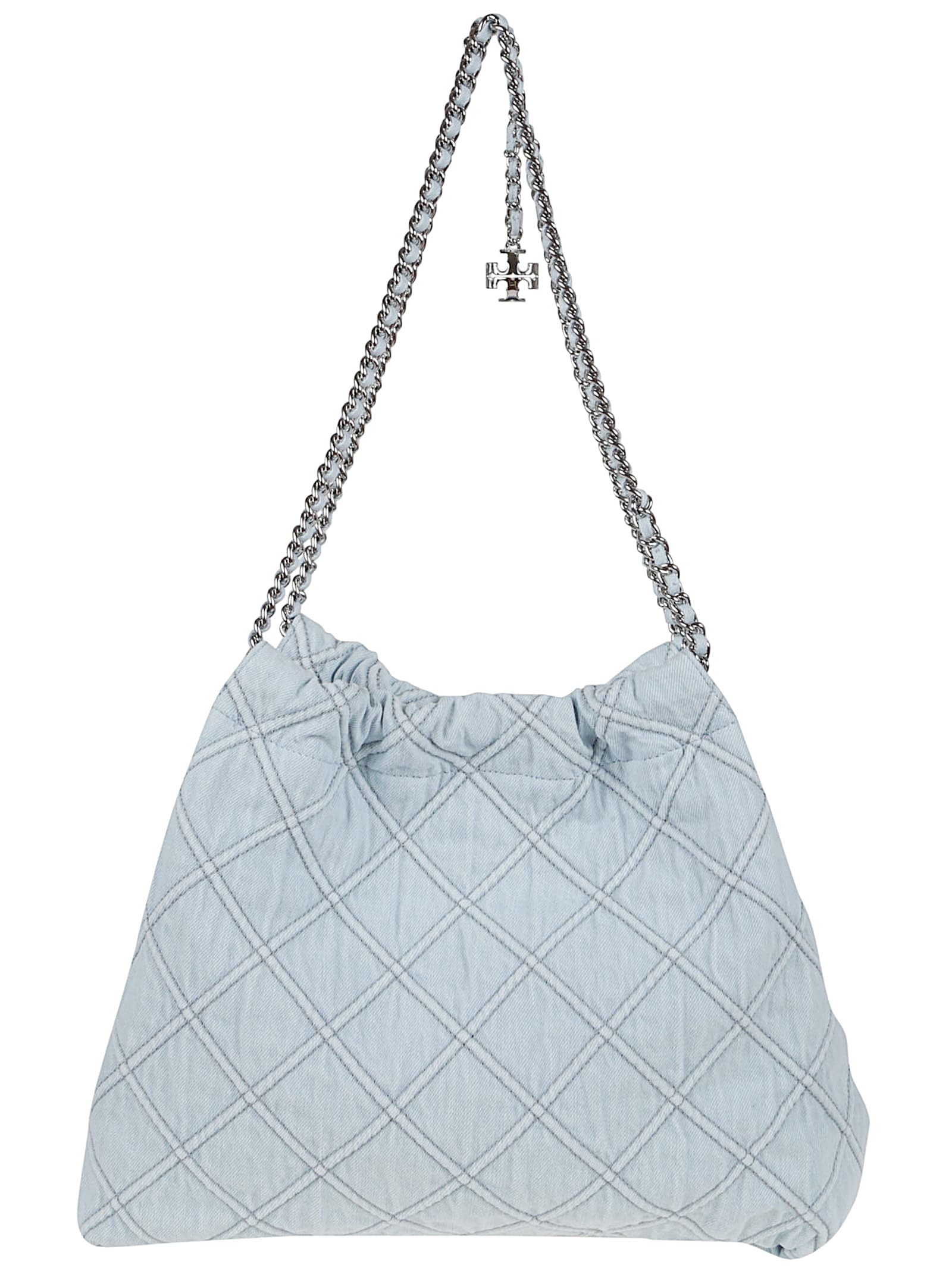 Tory Burch Fleming Denim Hobo Bag