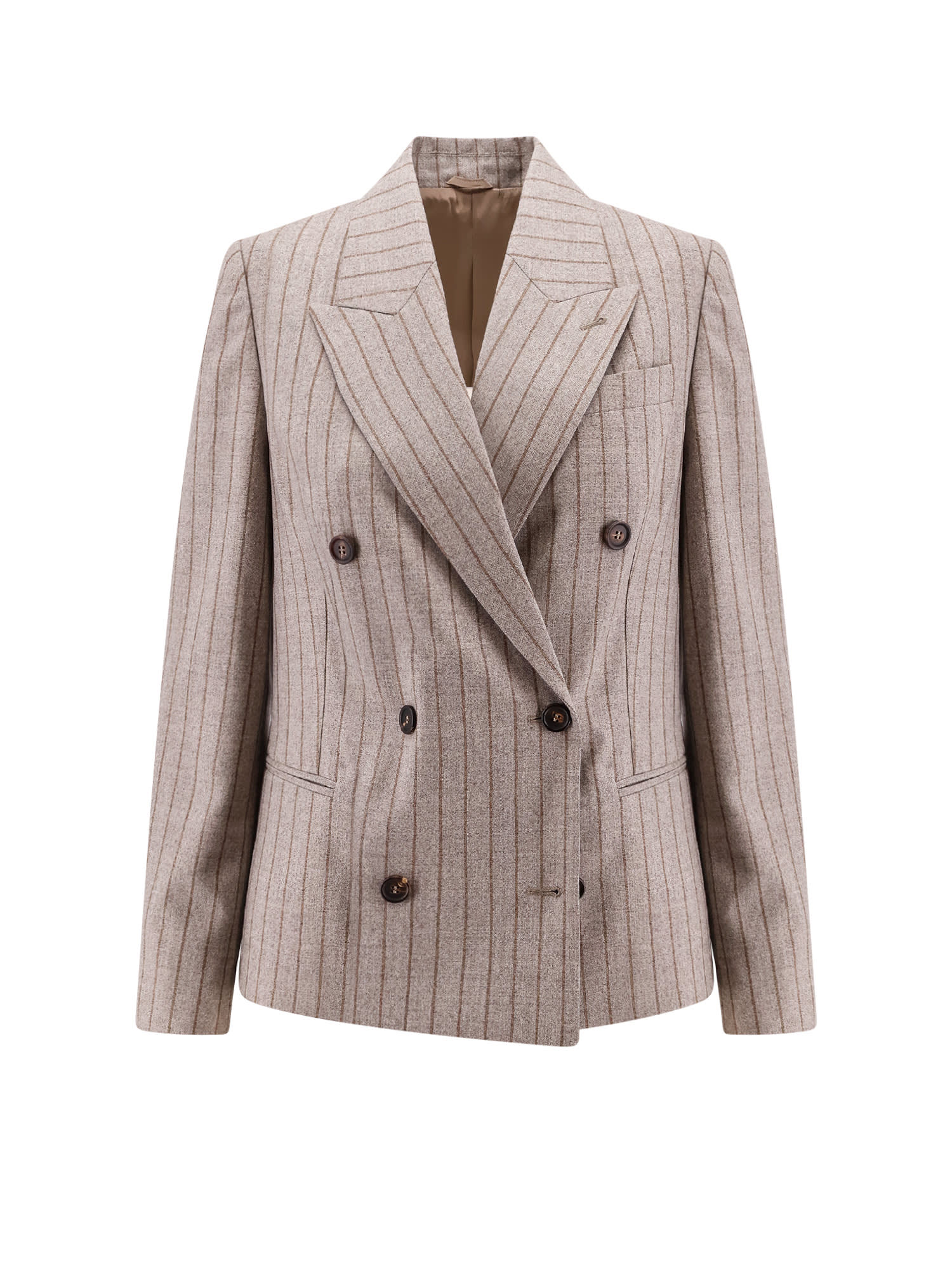 Shop Brunello Cucinelli Blazer In Beige