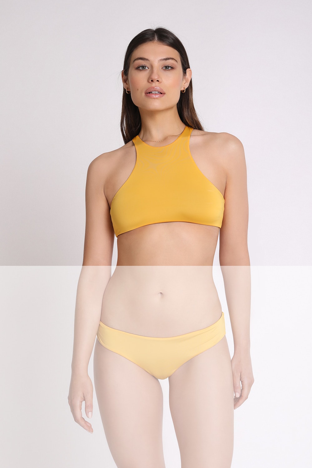 Marion Zimet Halter Neck Bikini Top, Reversible, In Microfiber