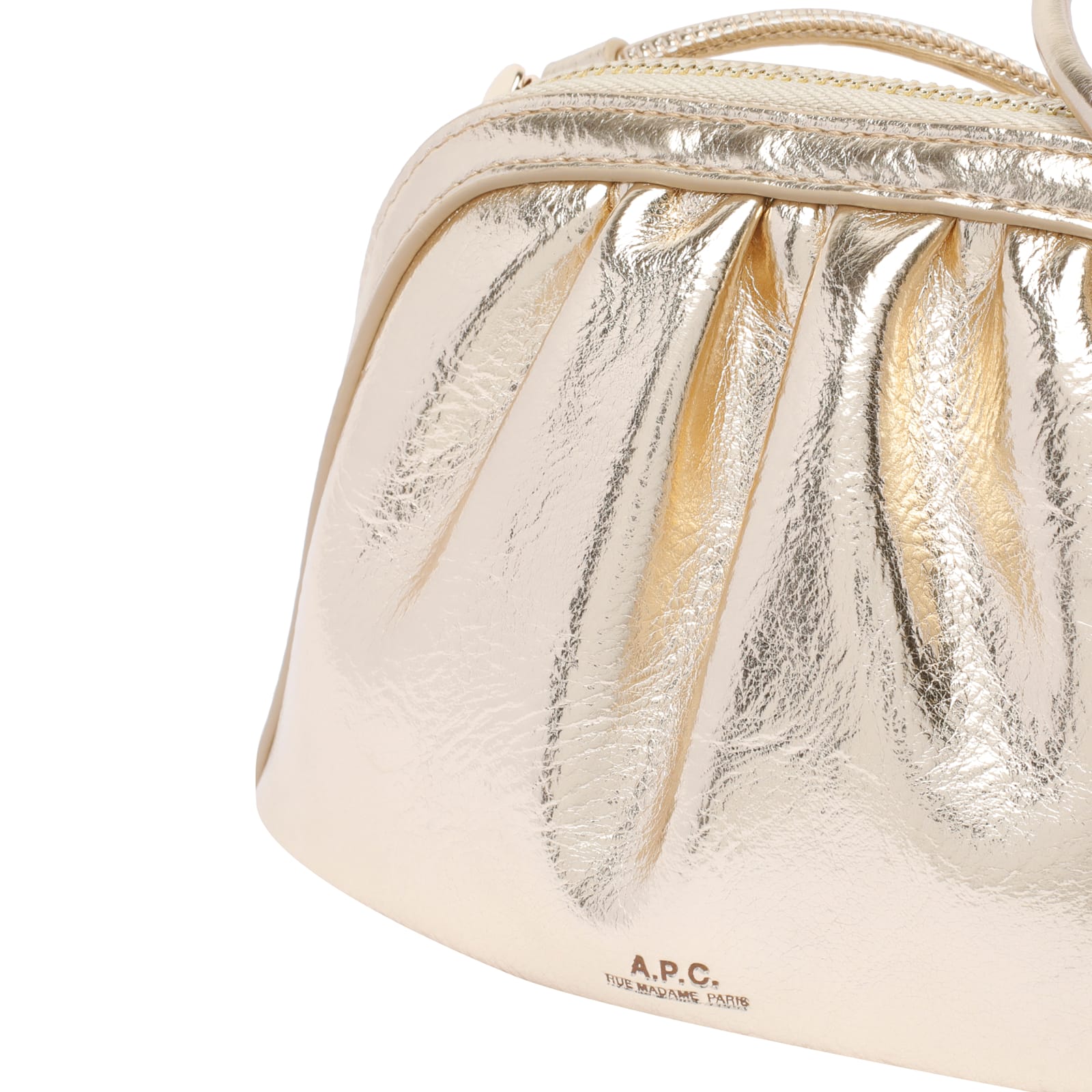 Apc Small Drawstring Ninon Shoulder Bag In Gold