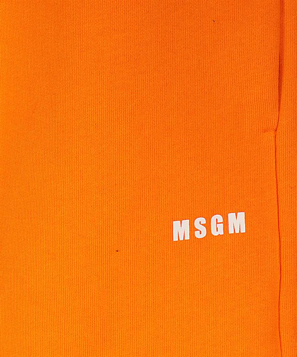 Msgm Elasticated-waistband Cotton Shorts In Orange