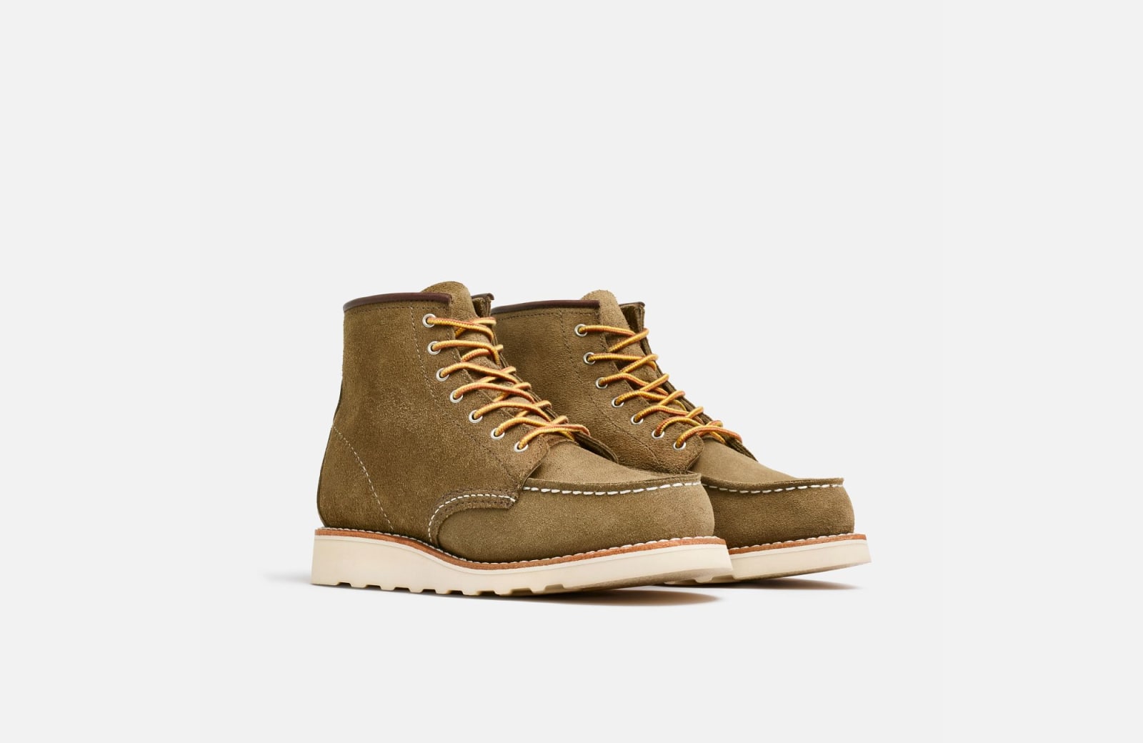 Shop Red Wing 6 Inch Moc In Olive Mohave