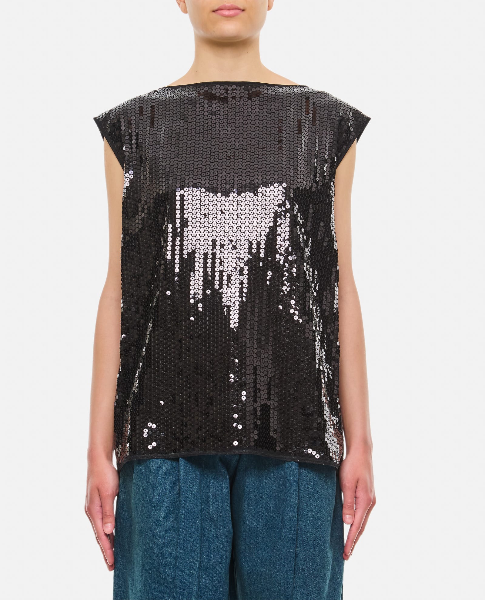 Embroidered Sequins Top
