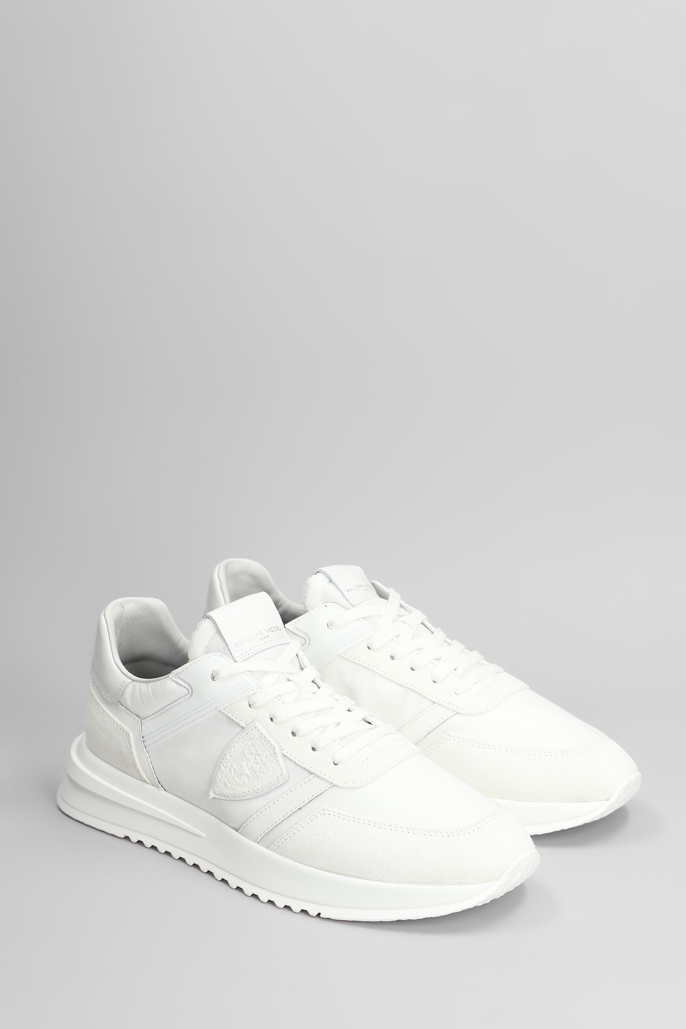 Philippe Model Tropez 2.1 Sneakers In White Suede And Fabric In White