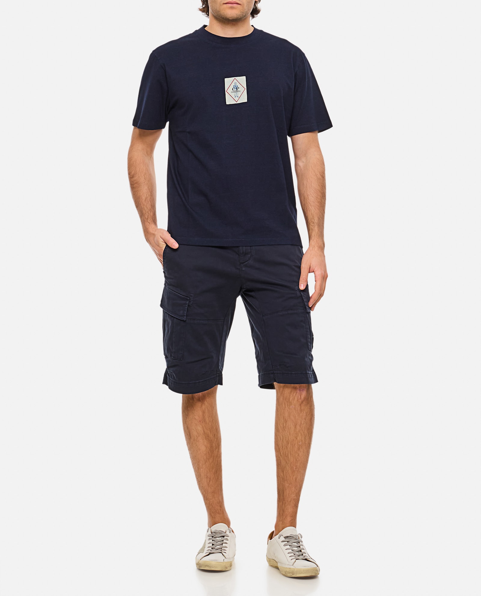 C. P. Company Indigo Jersey Logo T-shirt