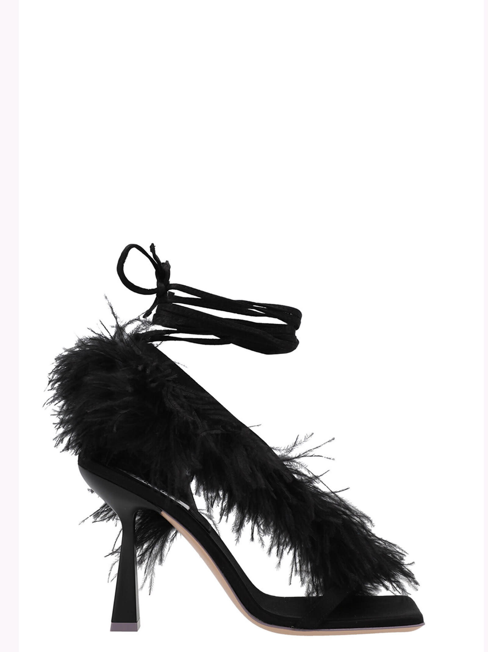 feather Wrap Sandals