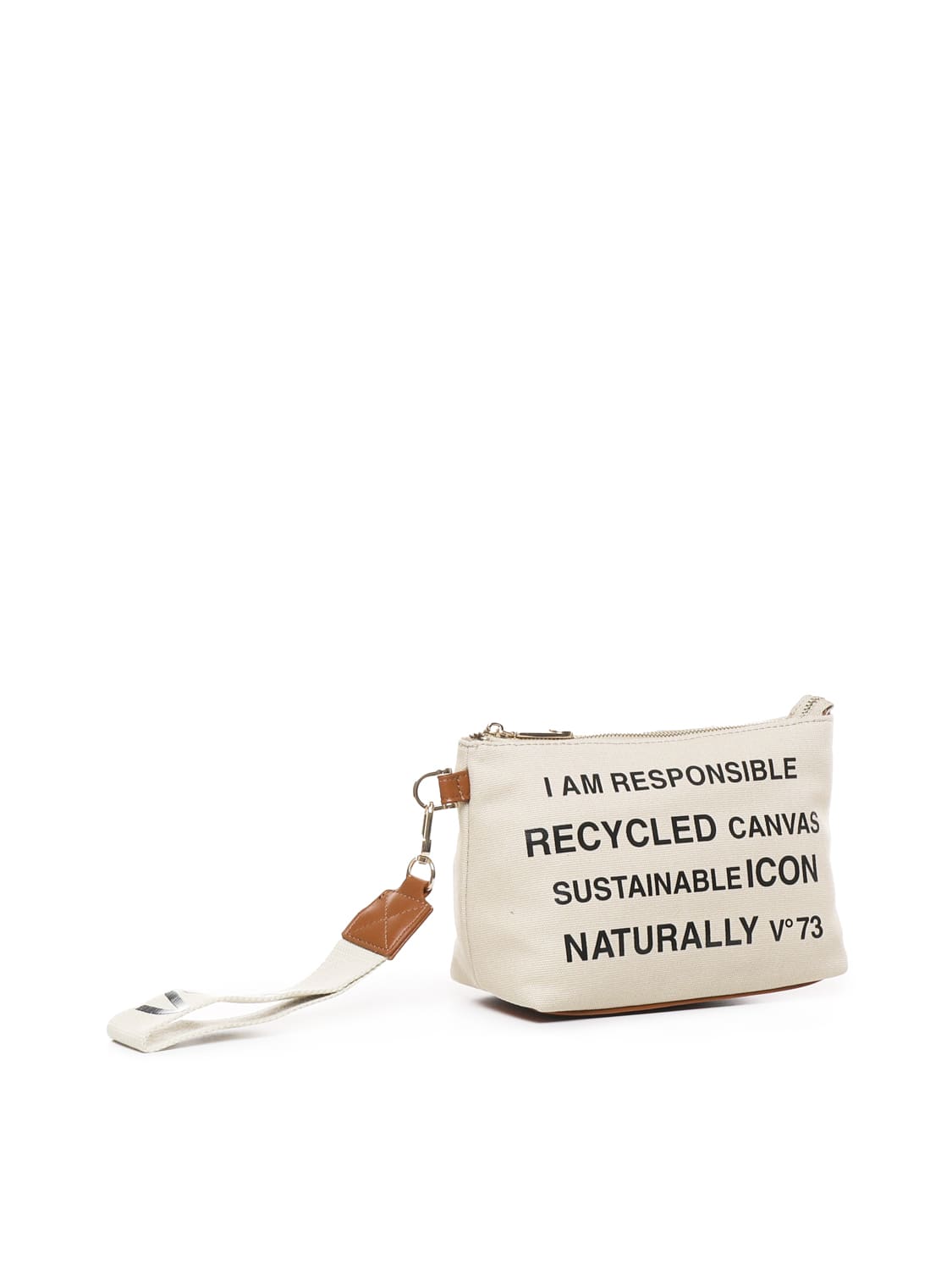 V73 Resposability Clutch Bag In Brown