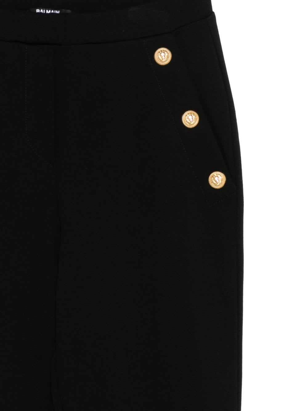 Balmain Button-detail Trousers In Black