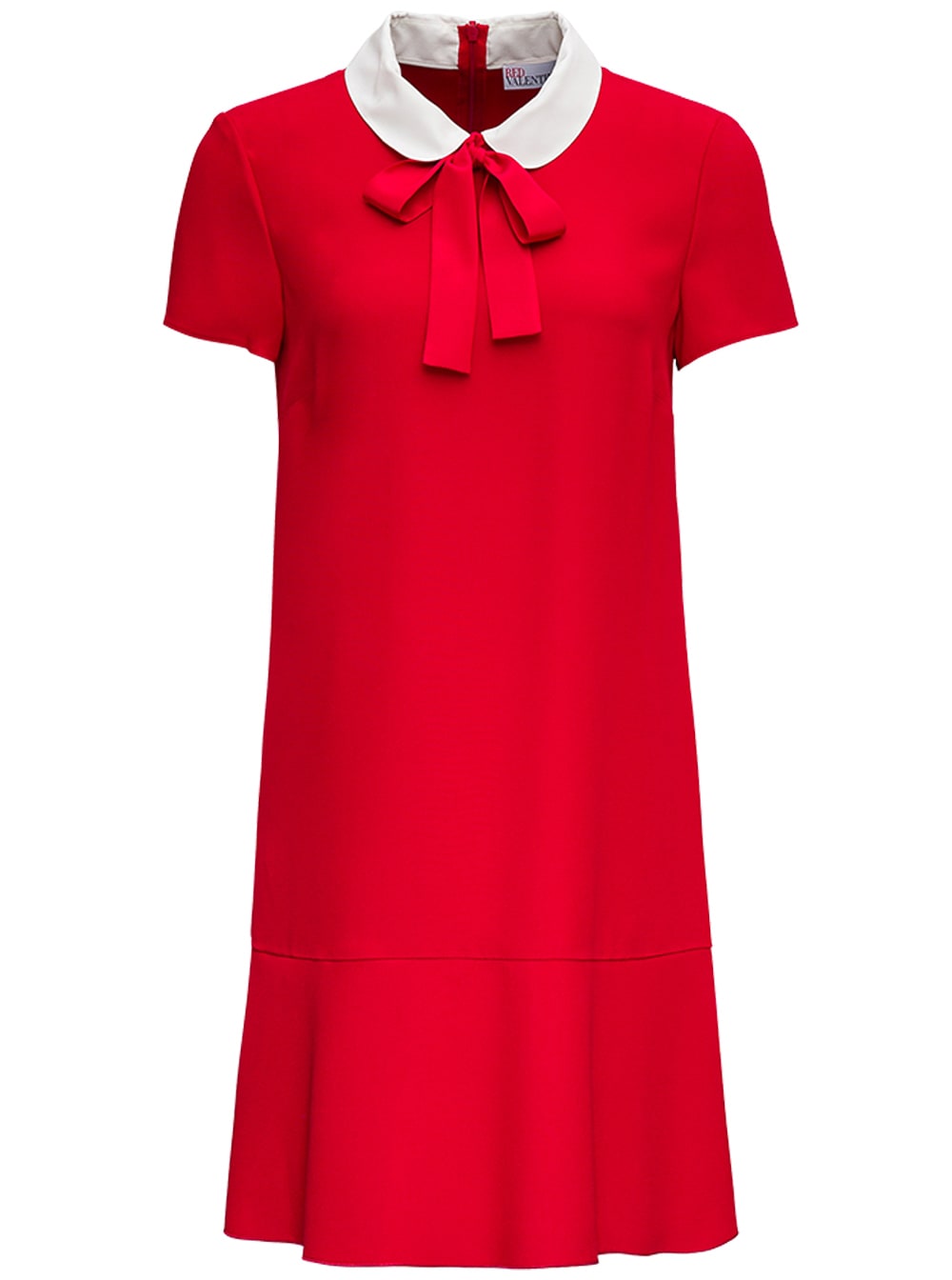 RED Valentino Crepe Envers Satin Red Dress With Bow