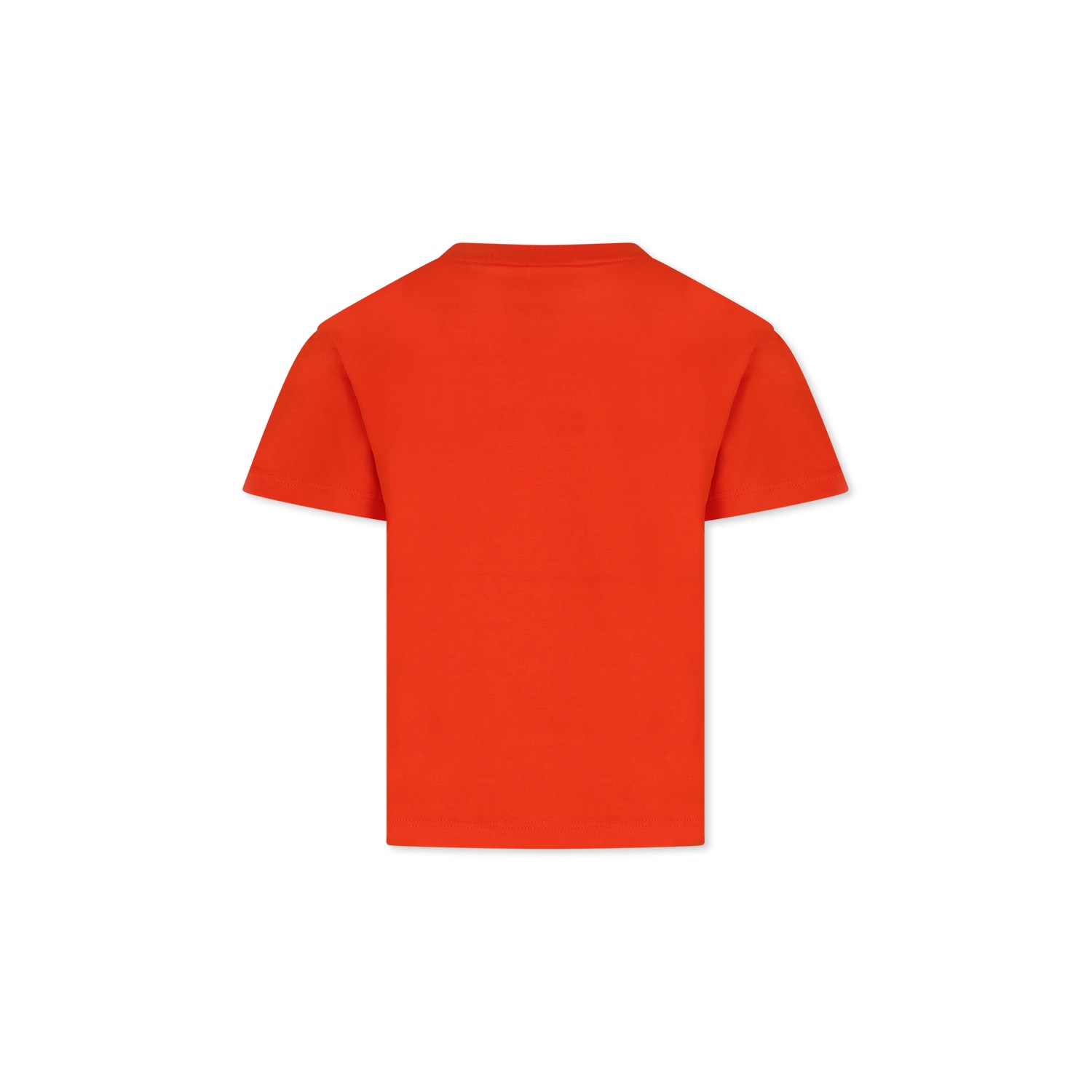 Hugo Boss Orange T-shirt For Boy With Logo In Red