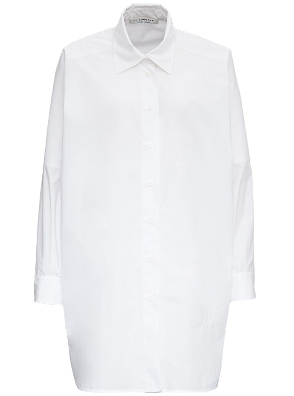 Philosophy di Lorenzo Serafini Oversize Cotton Poplin Shirt