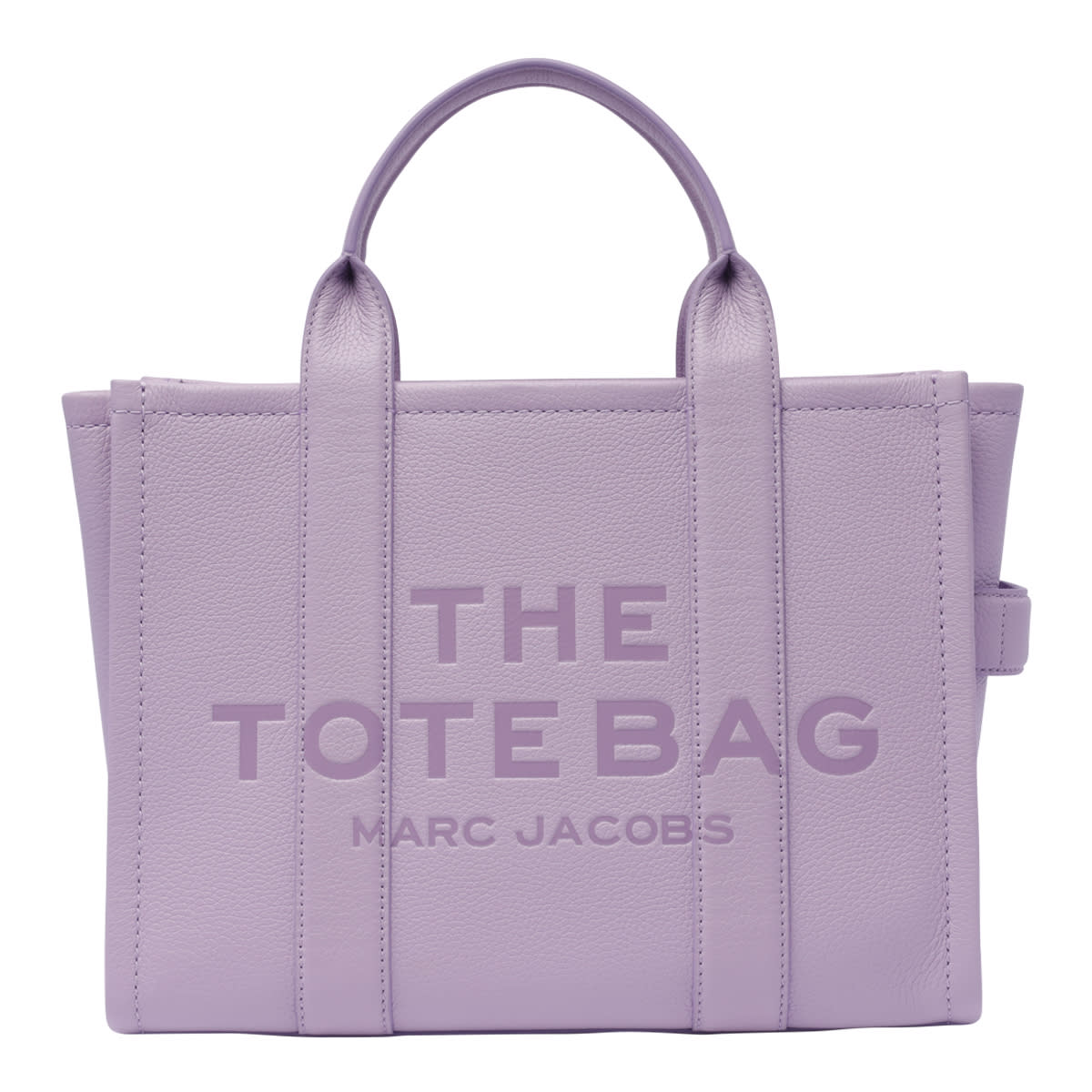 Shop Marc Jacobs The Leather Medium Tote In Purple