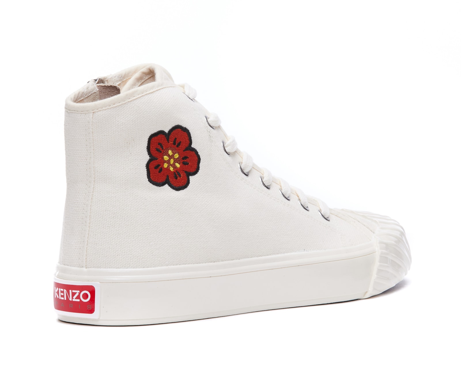 Shop Kenzo School High Top Trainers Sneakers In White