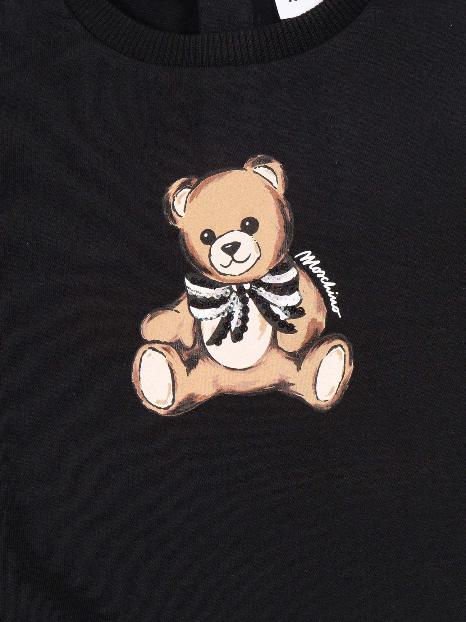 Moschino Long Sleeved Dress In Animal Print