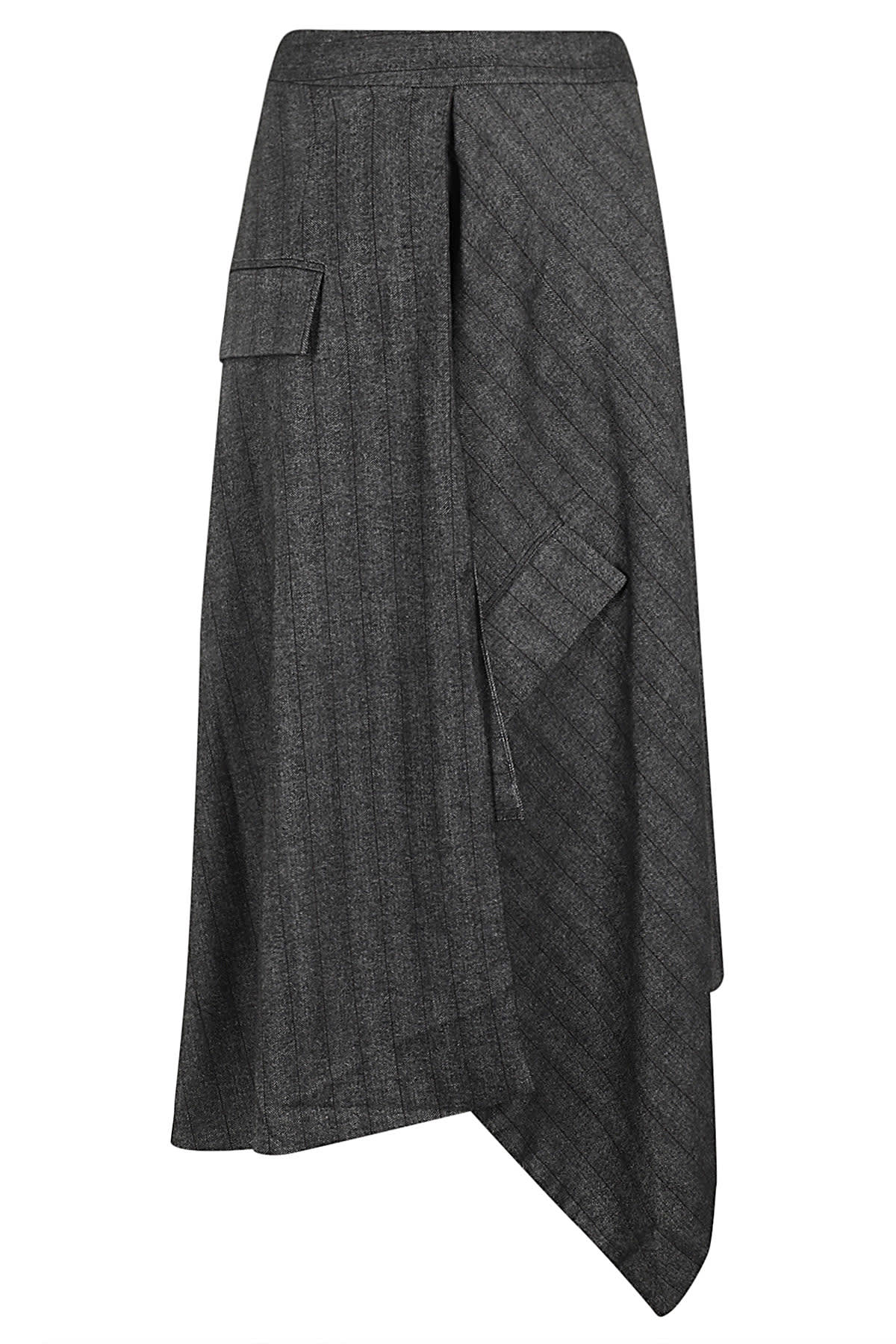 Shop Remain Birger Christensen Striped Draped Skirt