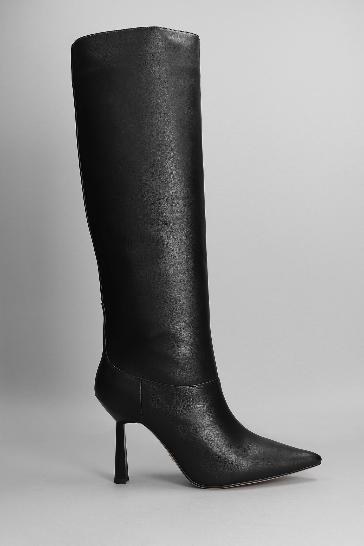 Lola Cruz High Heels Boots In Black Leather | ModeSens