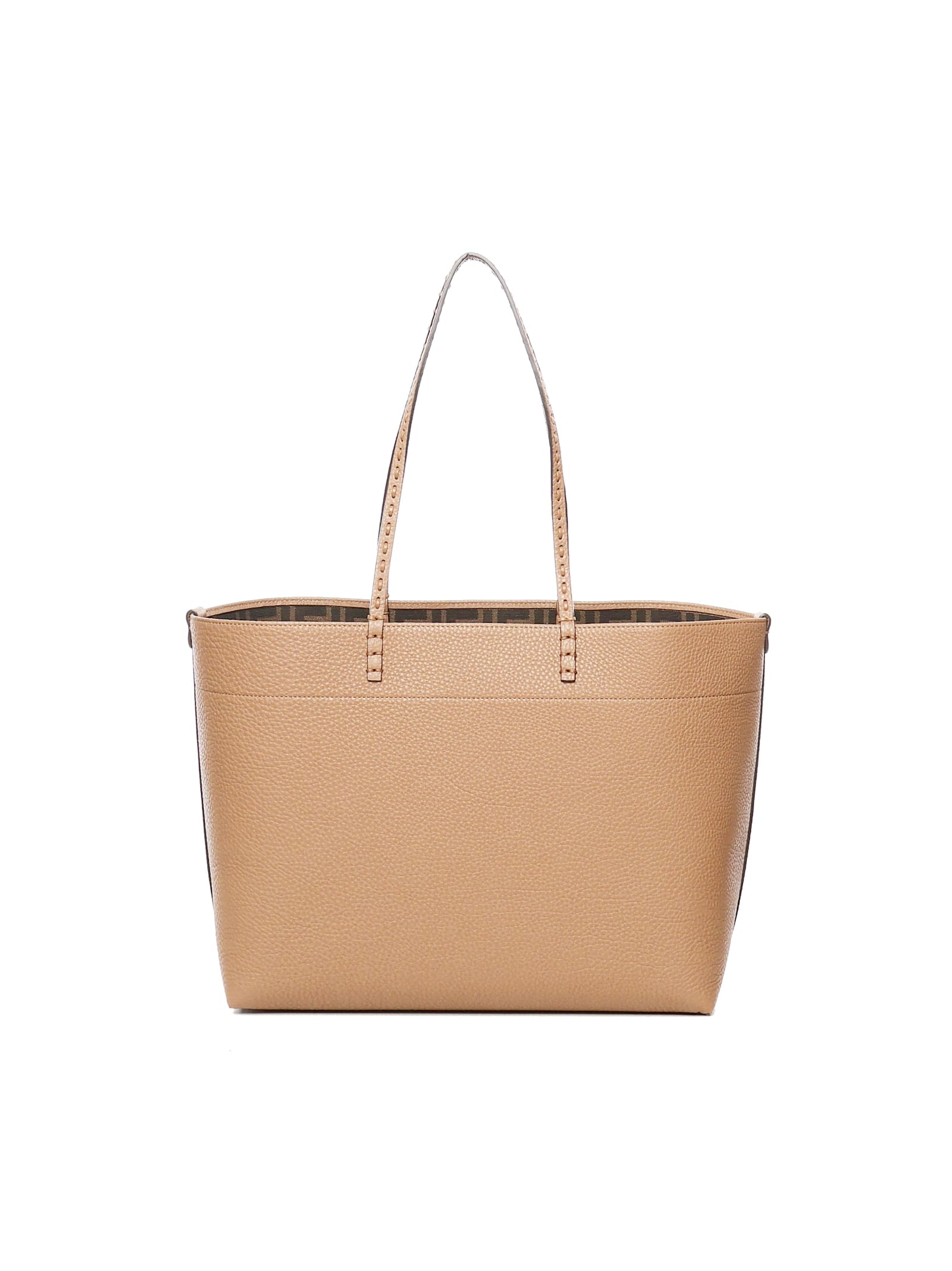 Fendi Medium Roll Bag In Cappuccino