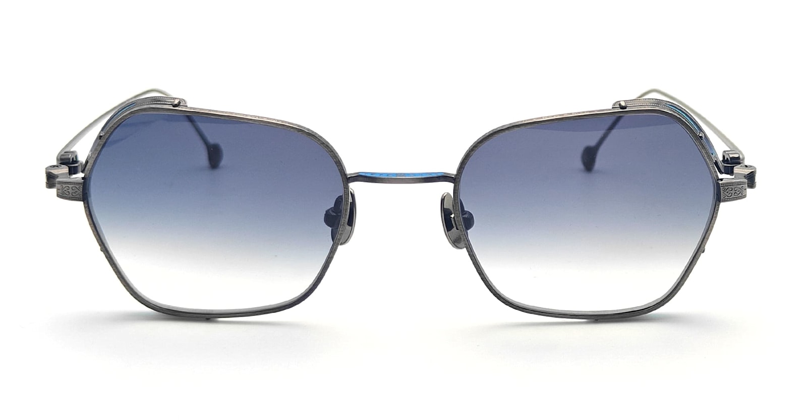 M3153 - Antique Silver / Blue Grey Gradient Sunglasses