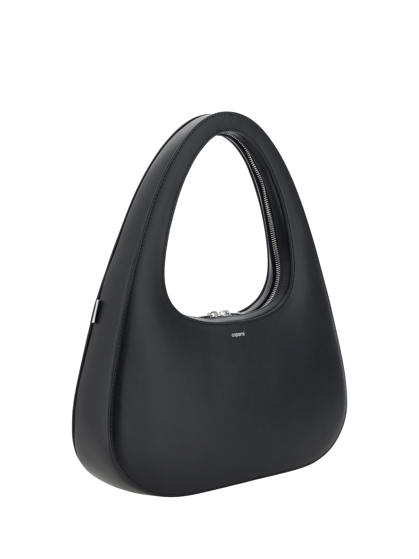 Shop Coperni Large Baguette Swipe Shoulder Bag In Black