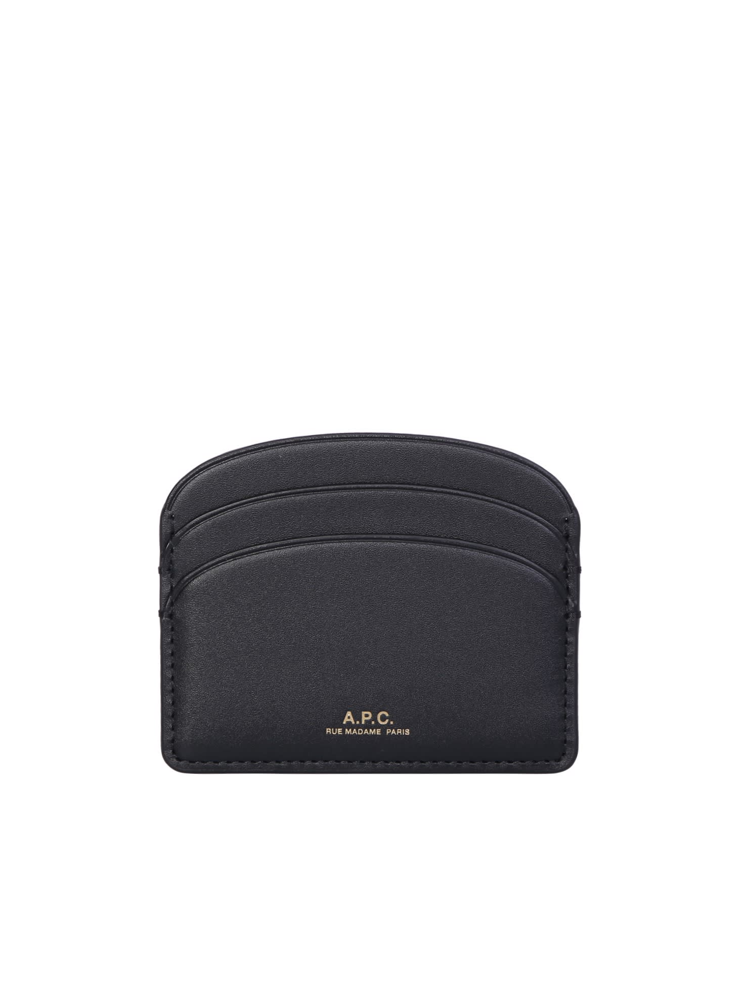 Shop Apc Demi Lune Cardholder In Black