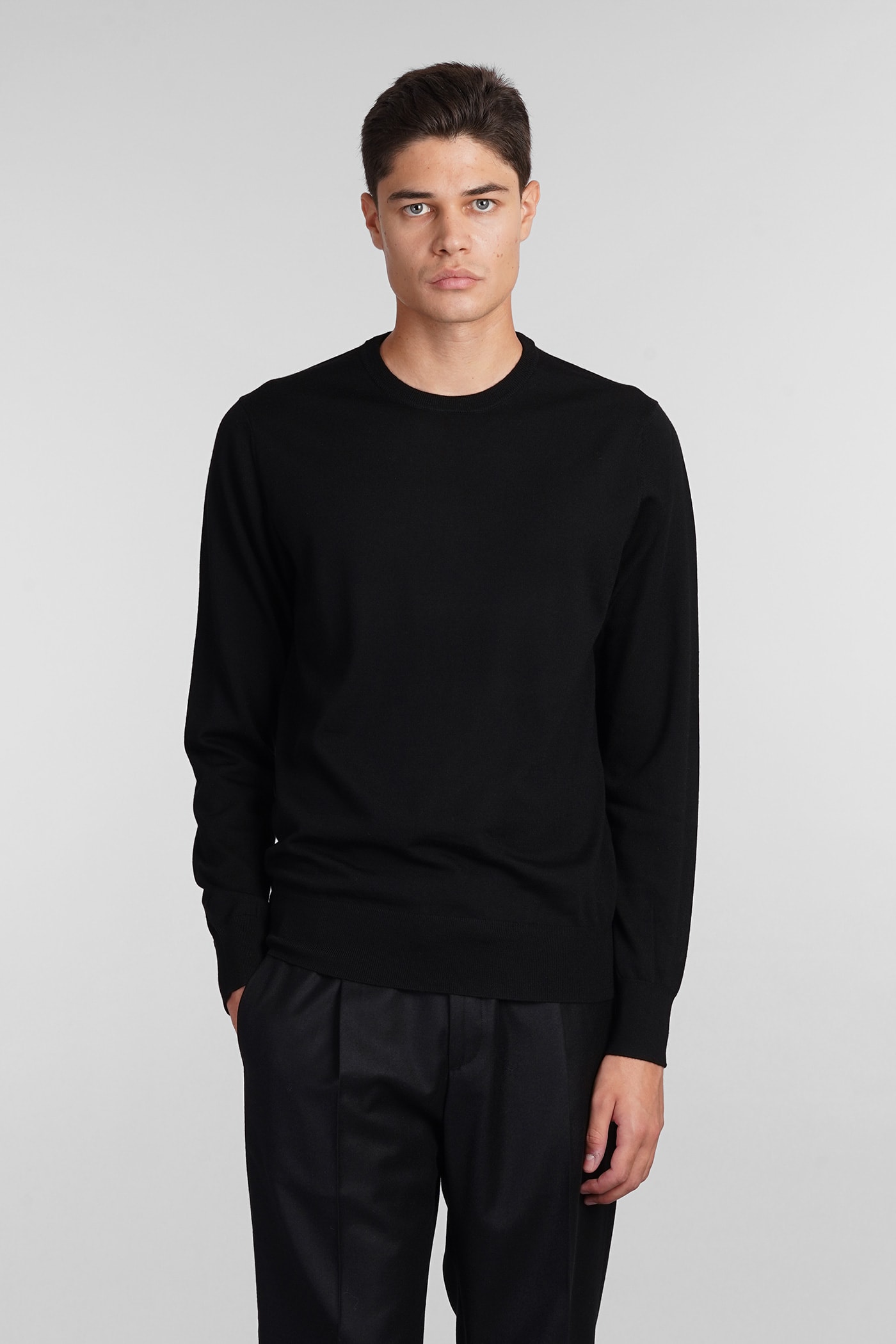 Shop Aspesi M195 Knitwear In Black Wool