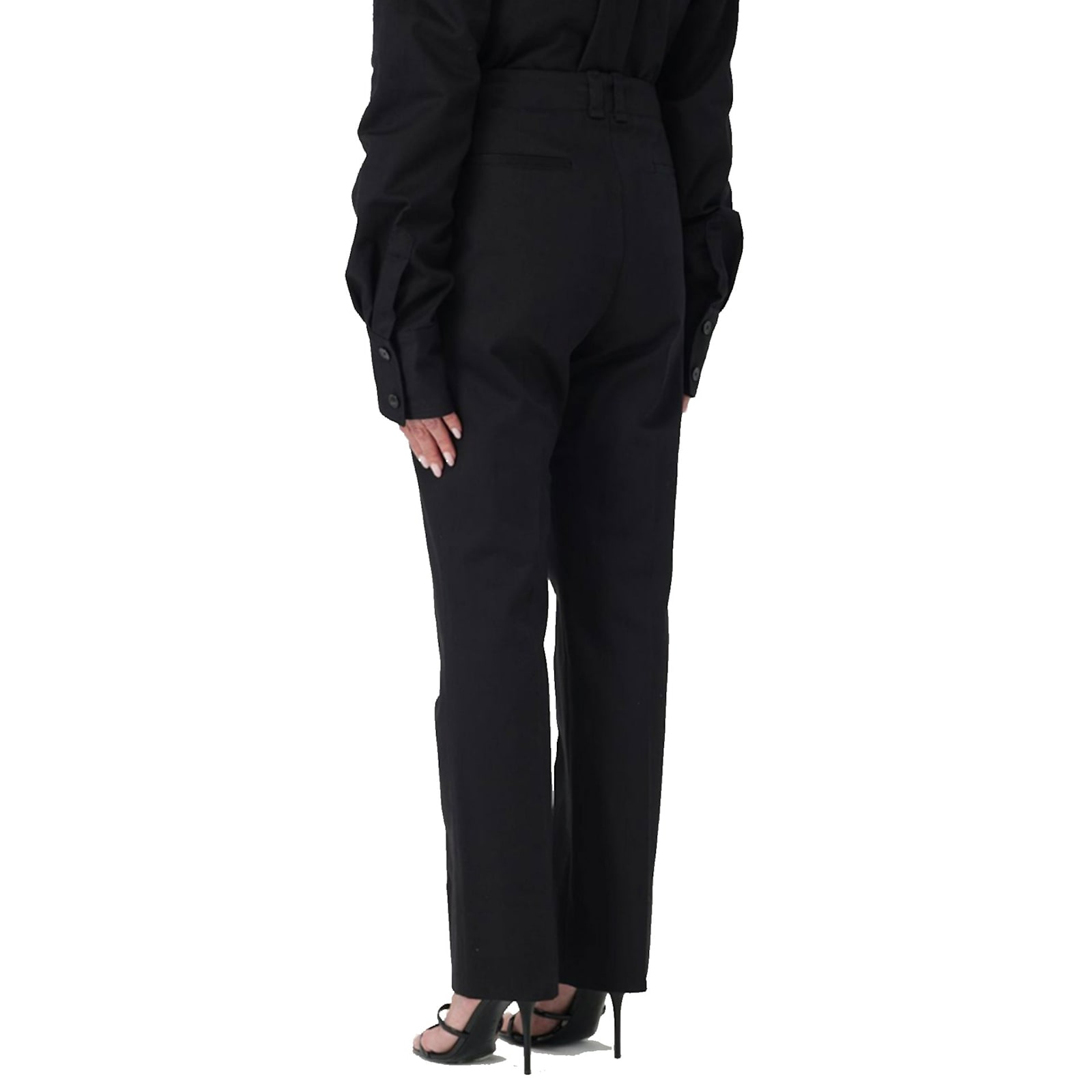 Saint Laurent Cotton Pants Women In Black