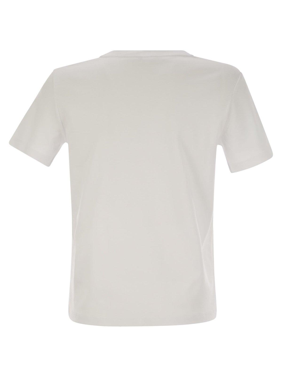 's Max Mara Logo Printed Crewneck T-shirt In White