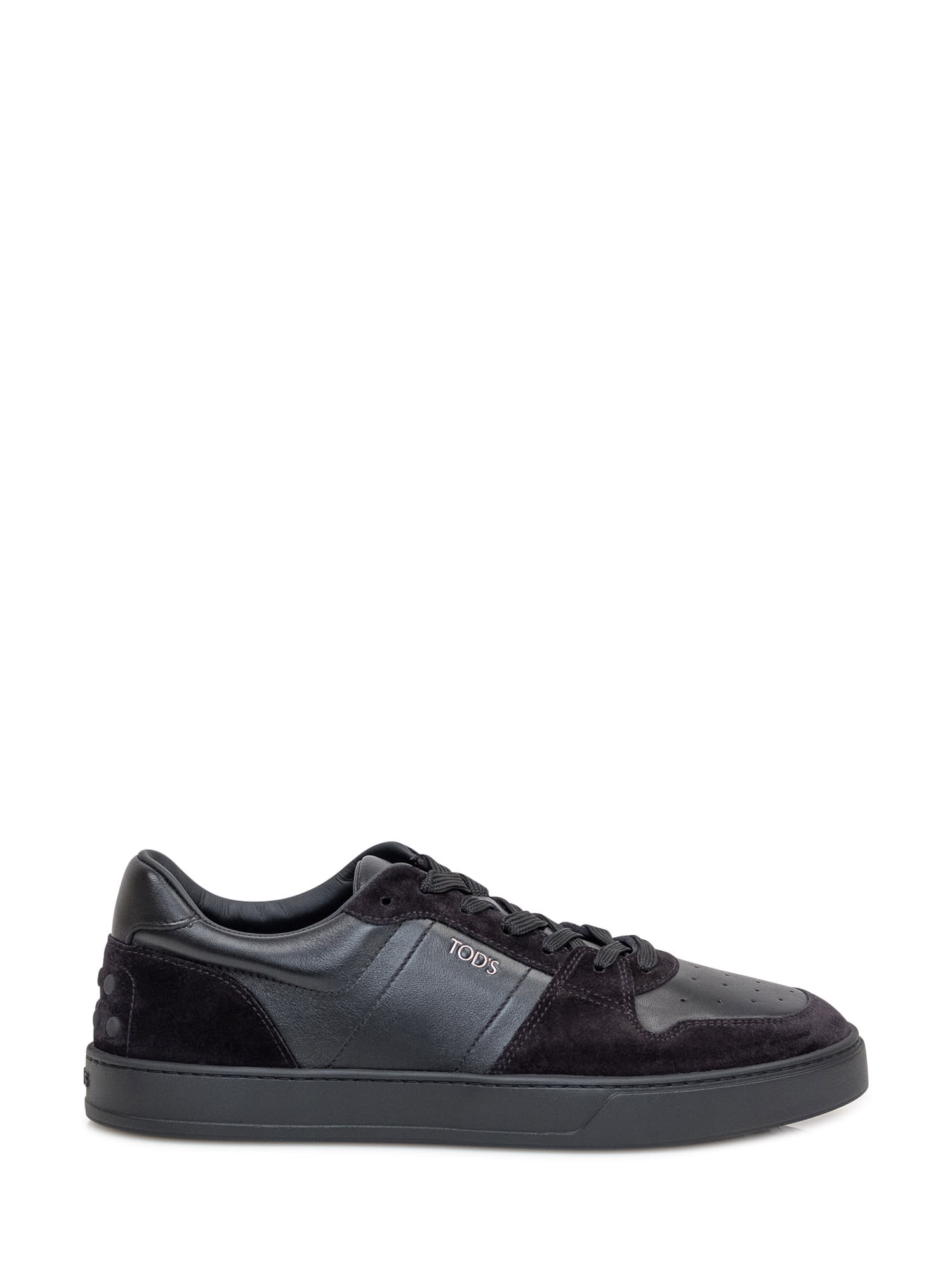 Shop Tod's Leather Sneaker In Nero