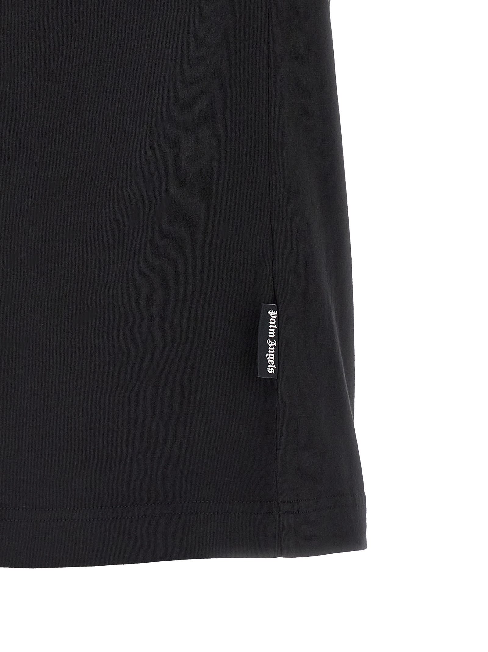 Palm Angels Cotton Crew Neck T Shirt Teddy Bear In Black