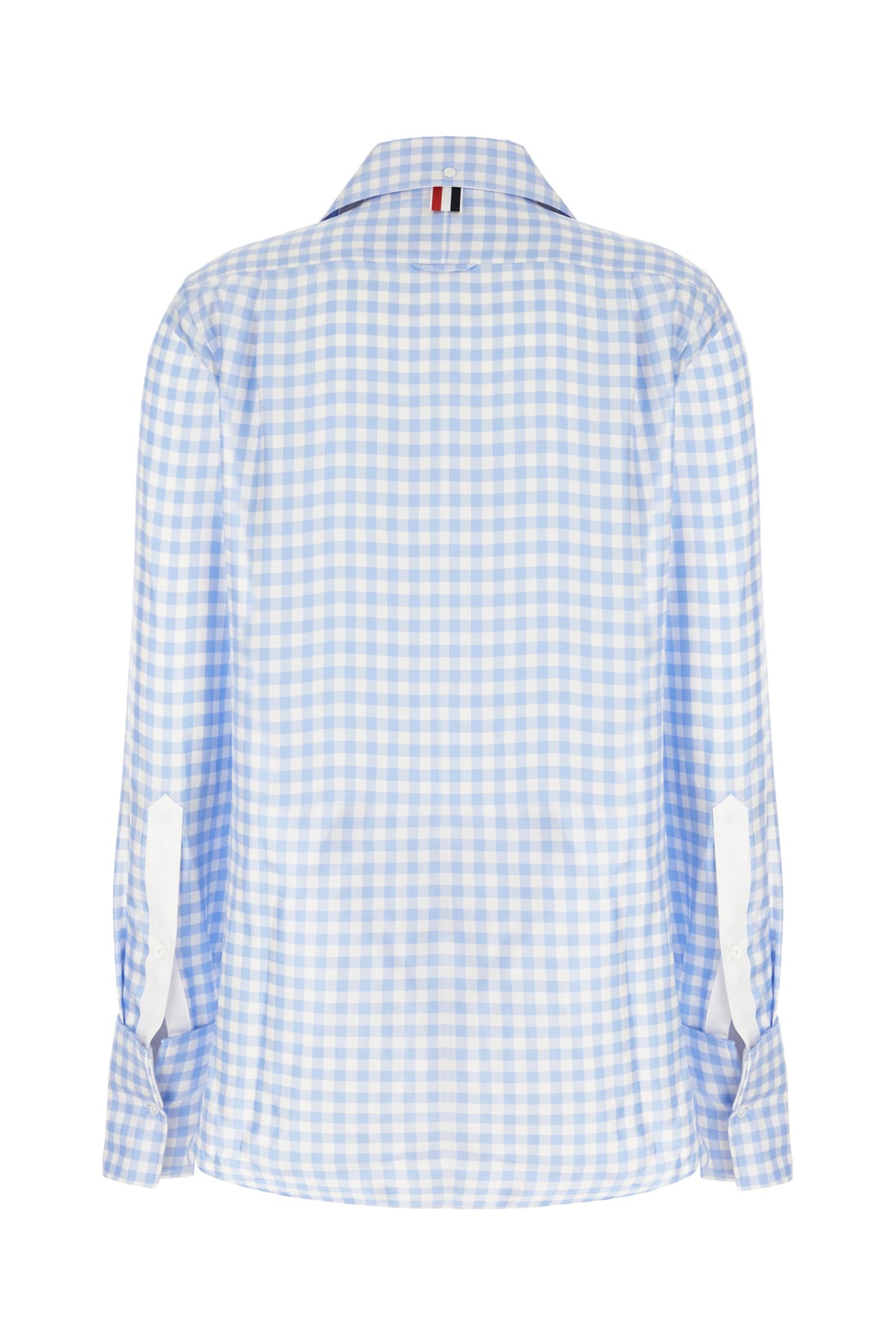 Thom Browne Printed Silk Shirt In Blue