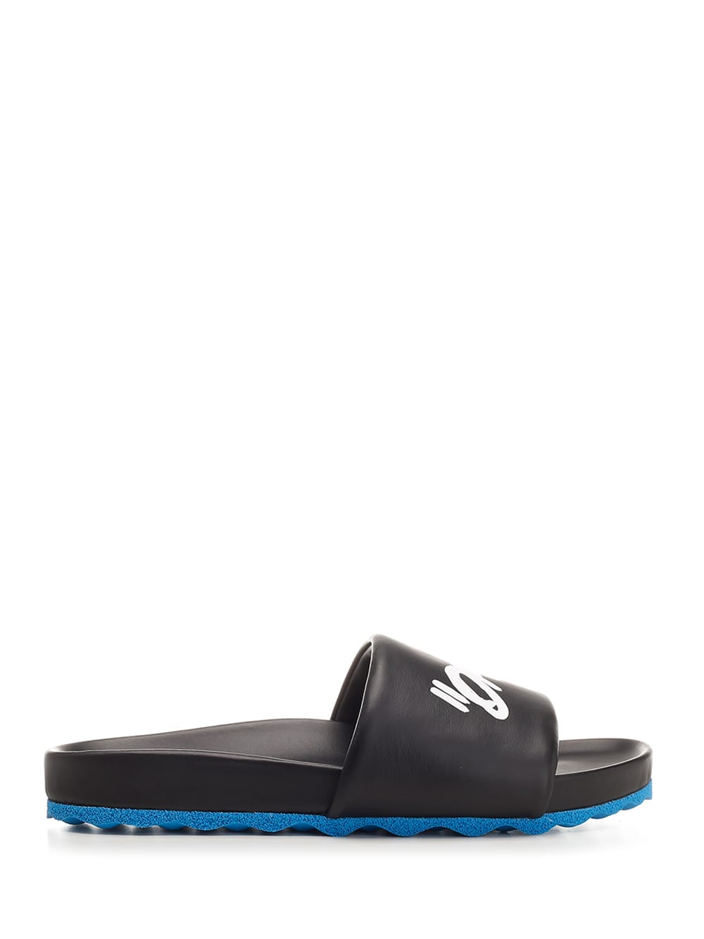 Off-white Logo-print Slides In Black
