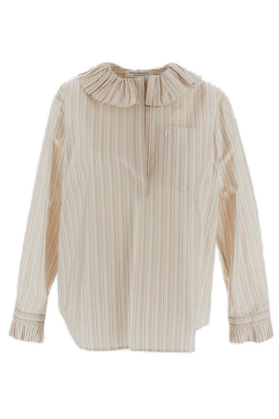 Ruffled Striped Shirt