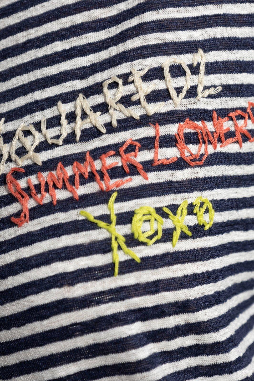 Shop Dsquared2 Summer Lovers Breezy Fit Striped T-shirt