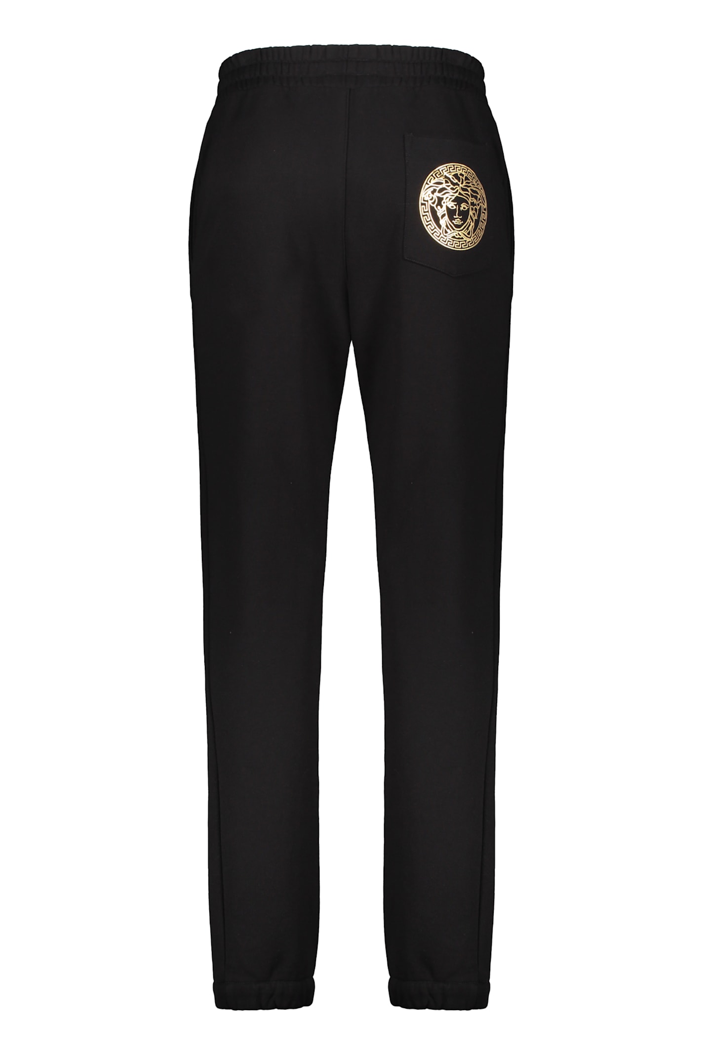 Versace Drawstring Waist Track Pants In Black