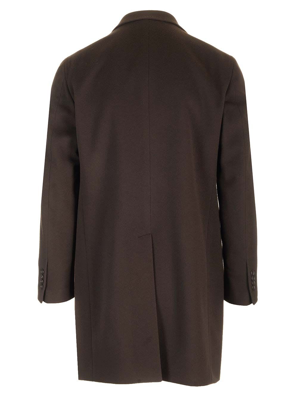 Shop Tagliatore Wool And Cashmere Coat In Brown