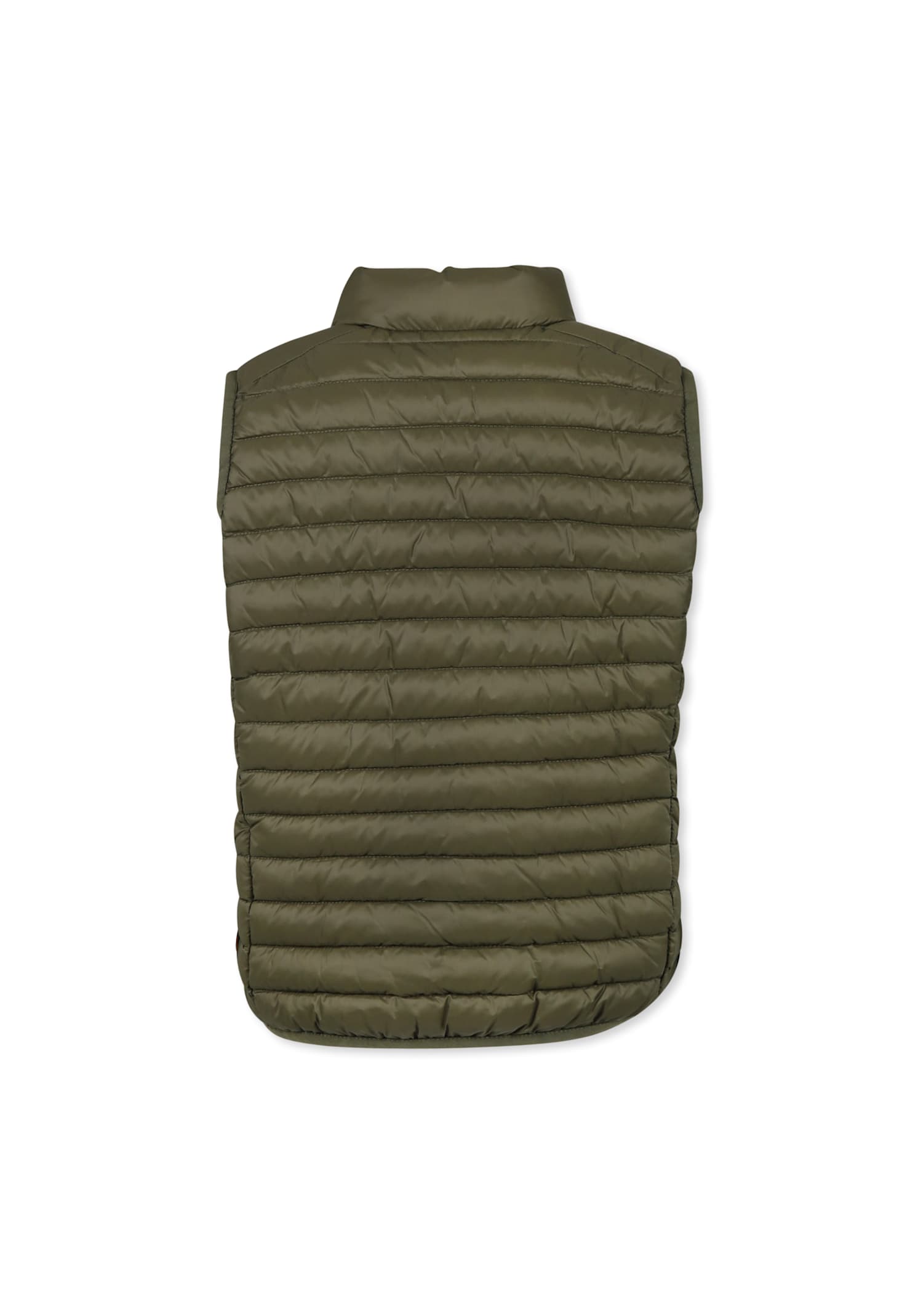 Save The Duck Giga Hooded Padded Gilet In Green