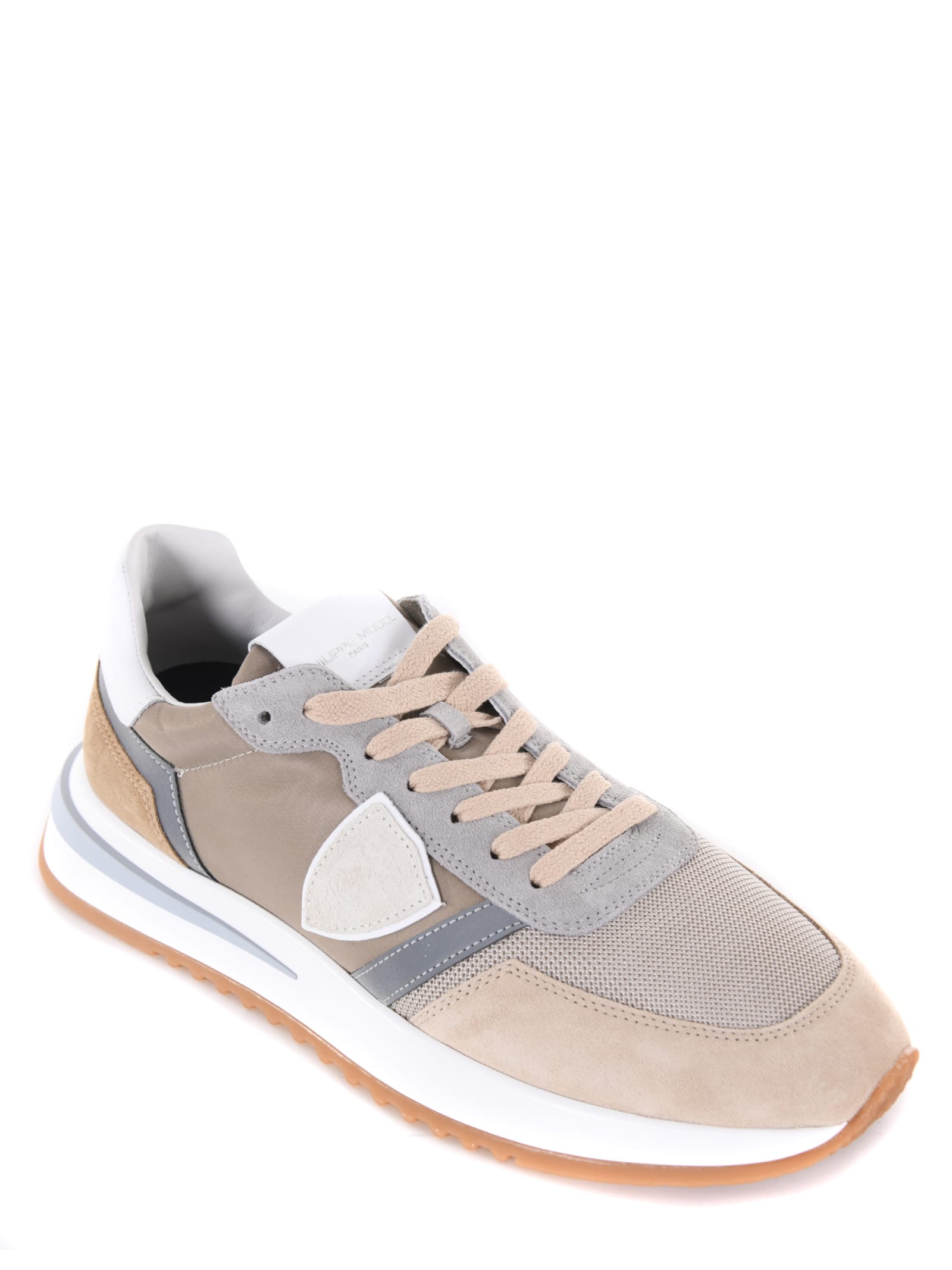 Shop Philippe Model Sneakers In Beige/grigio