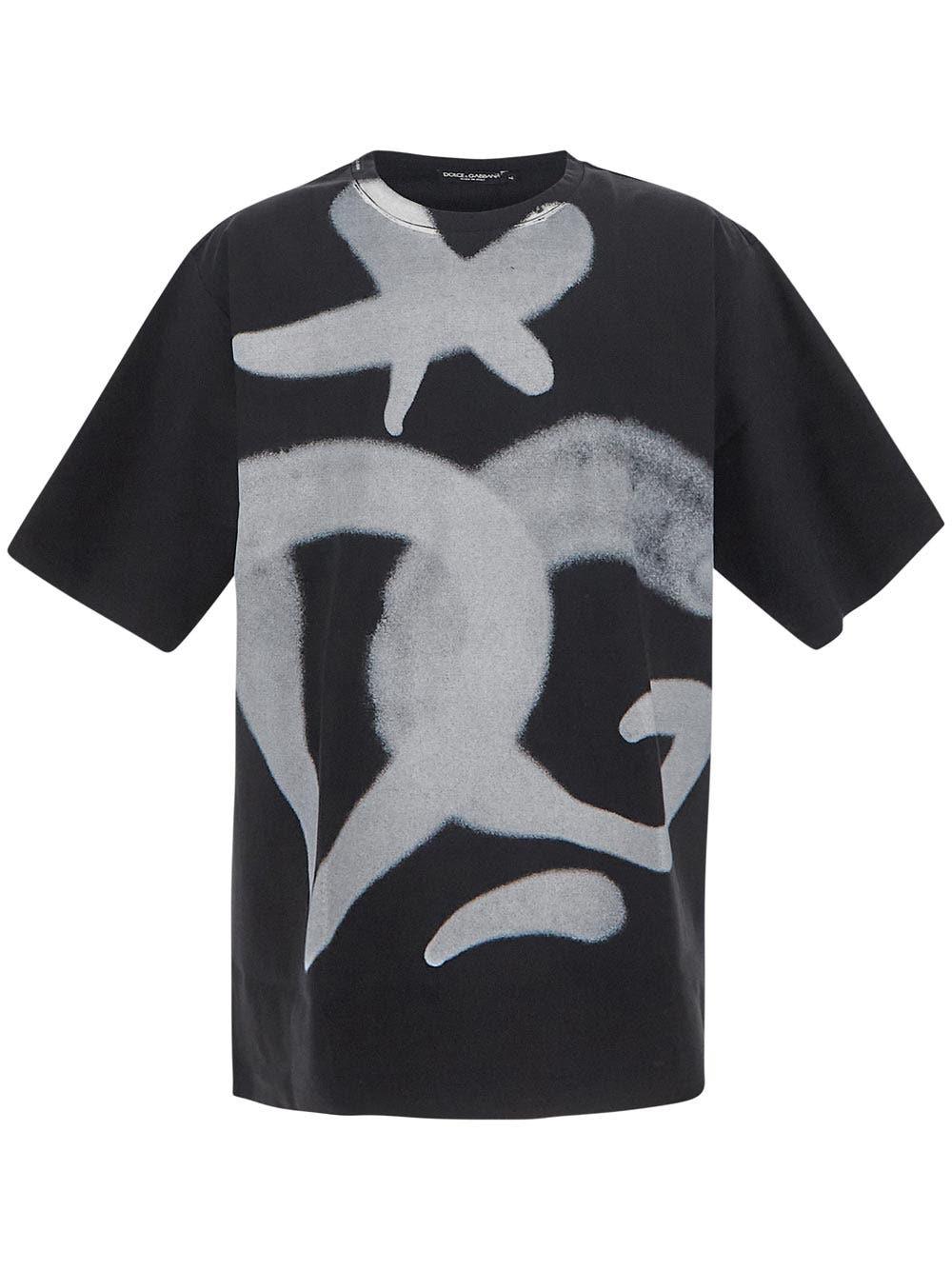 Dolce & Gabbana Graffiti Black T-shirt