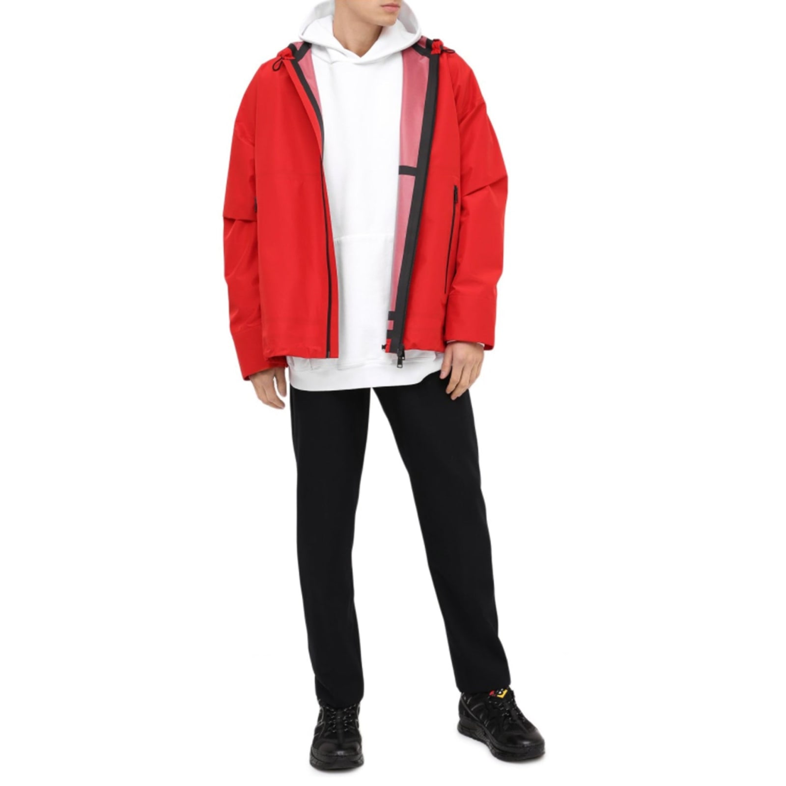 Shop Bottega Veneta Windbreaker Jacket In Red